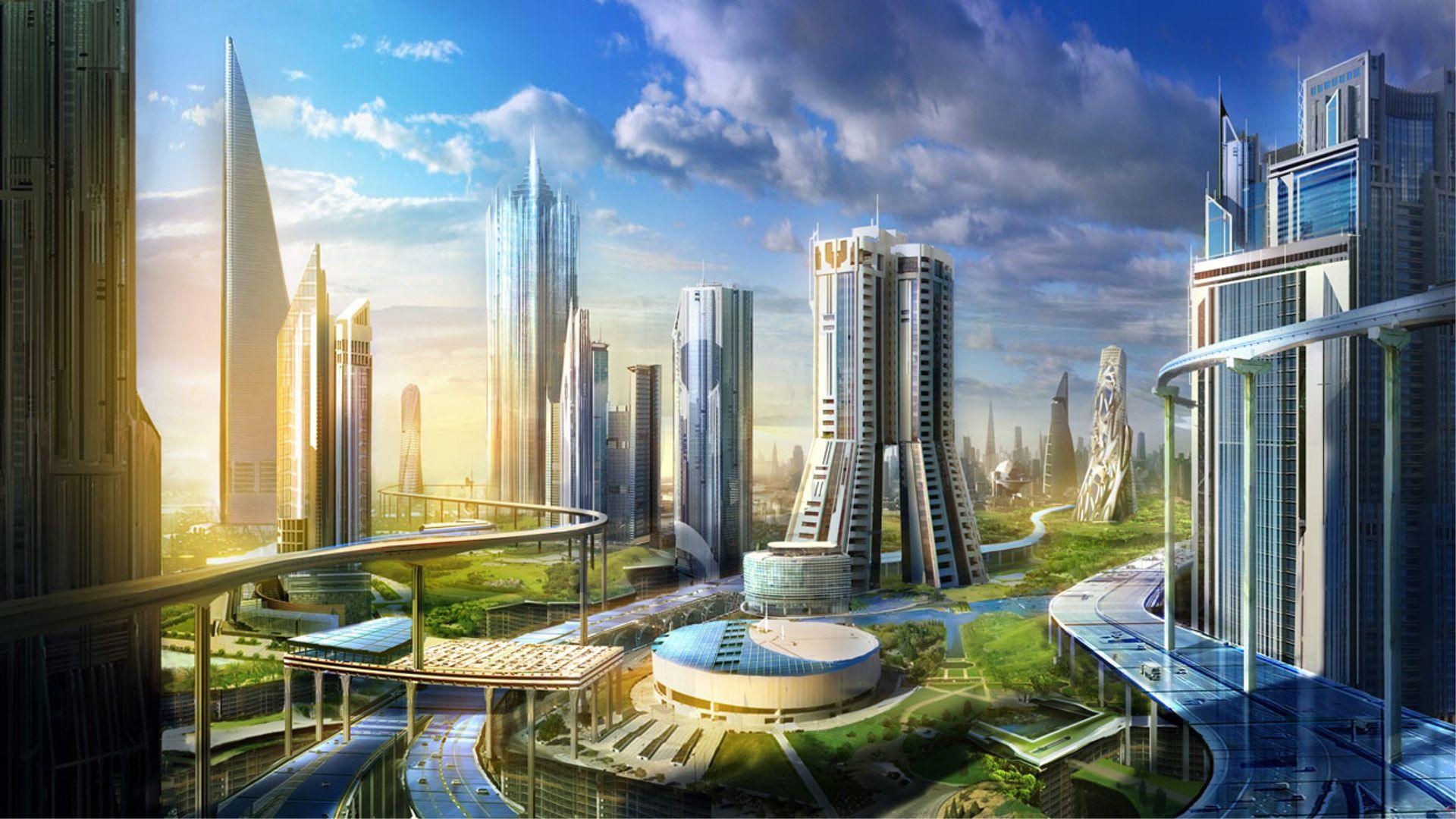 1920x1080 Future city. Futuristic architecture, Future city, Futuristic city