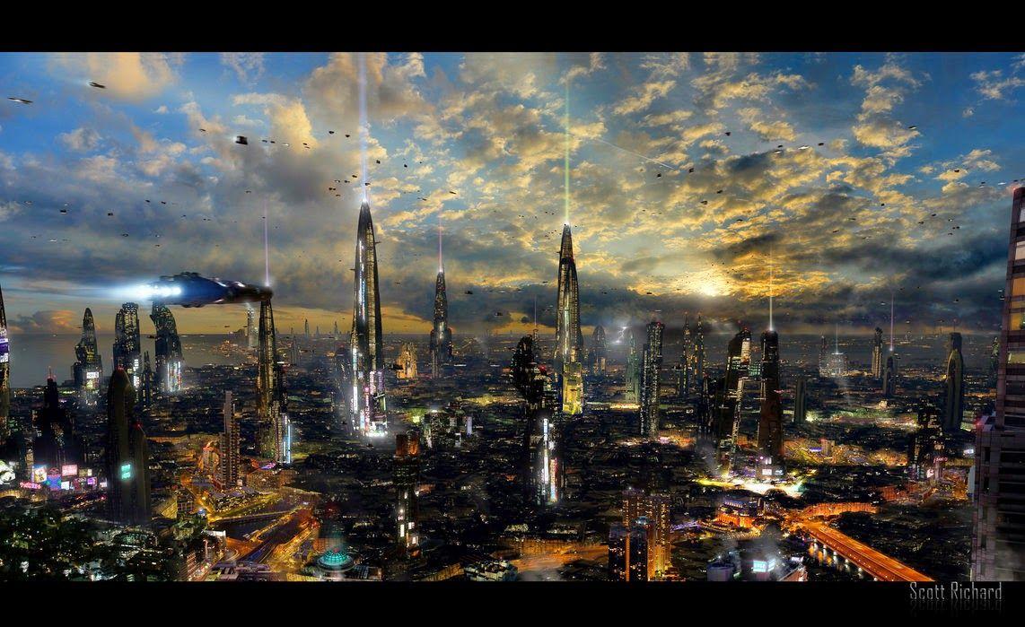 1142x699 Futuristic City 4 by Scott Richard. Futuristic city, Sci fi city, Futuristic