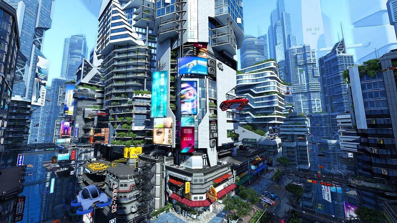 1280x720 Download Futuristic City Wallpaper