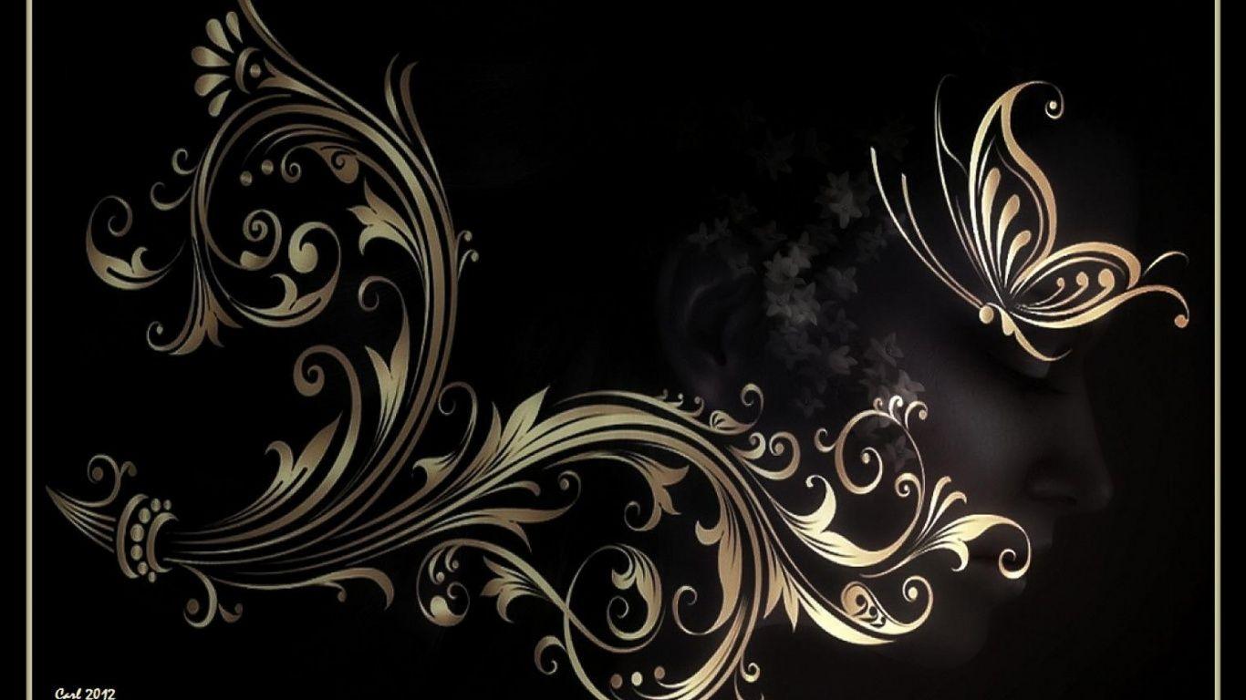 1366x768 Butterfly & Floral Abstract desktop PC and Mac wallpaper