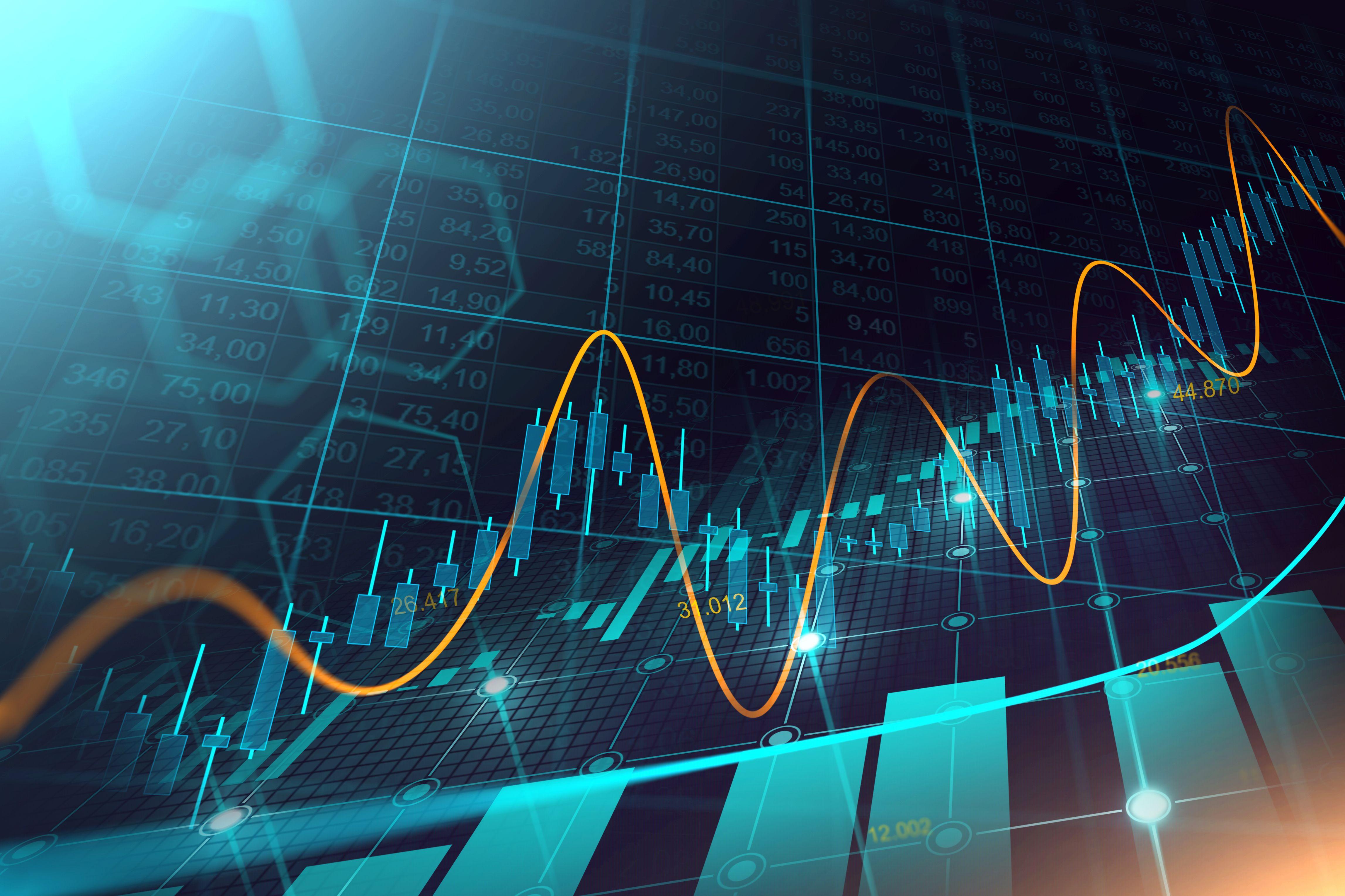 4589x3059 The stock market of forex trading in double exposure display concept. Stock market, Bank design, Futuristic background