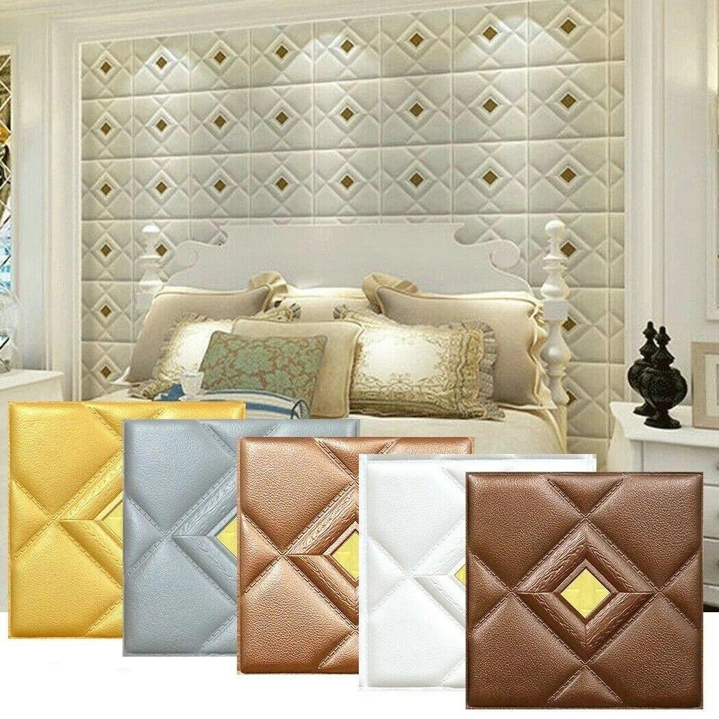 1050x1050 3D Soft Pack Waterproof Wall Sticker/ Convenient PVC Foam Wallpaper /Self Adhesive Waterproof Bedroom Living Room Decor. Wallpaper