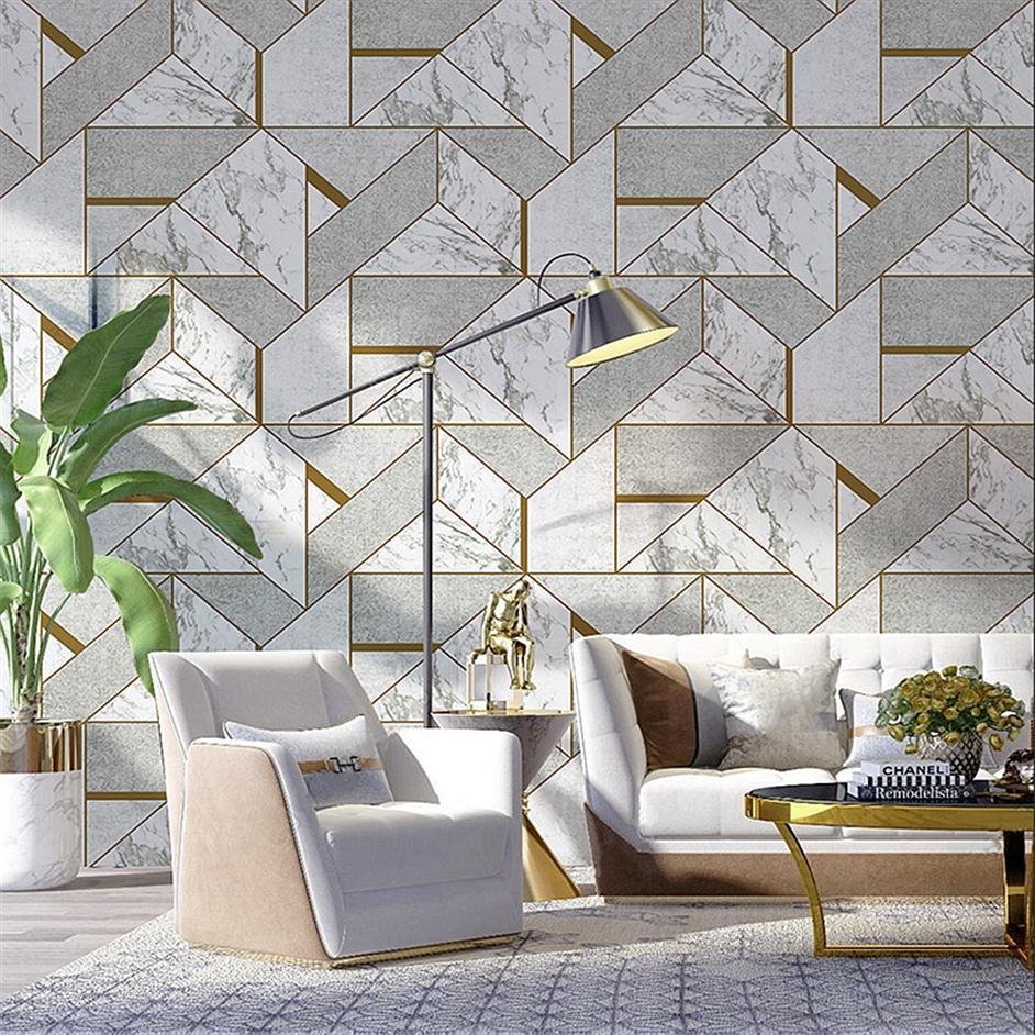 942x942 Modern 3D Grey Geometric Wallpaper Living Room Bedroom TV Background Wall Marble Wall Papers Roll PVC Waterproof Covering3110 From Youyig $29.62