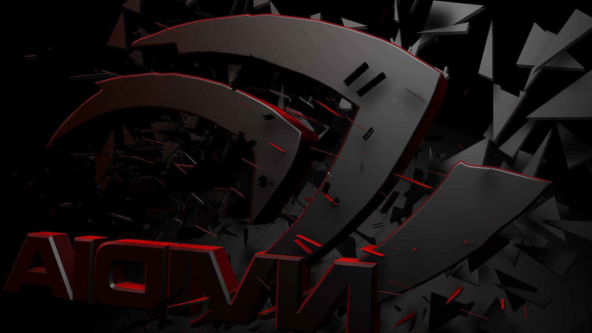 1920x1080 Free Download nvidia gpus logo 3D render wallpaper full HD (1080p)