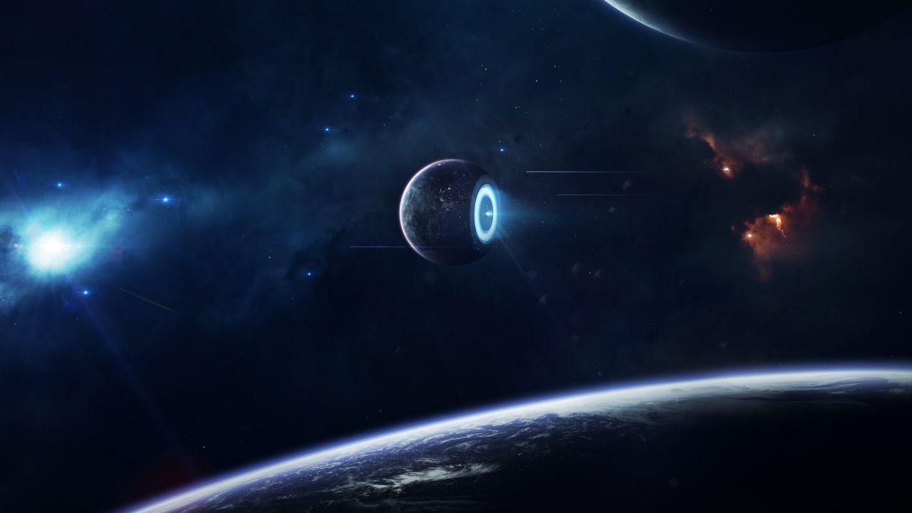 1280x720 Wallpaper Ion thruster, Solar, Salvation, Radiation, Planet, 4K