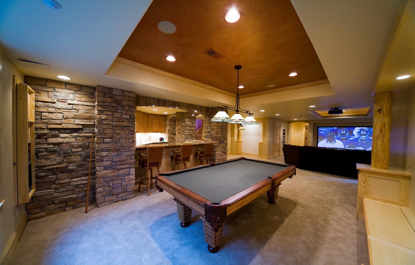 1332x850 Wallpaper design, style, table, room, sofa, chairs, bar, game, cue, bar, stand, room, interior, game, table, bar image for desktop, section интерьер