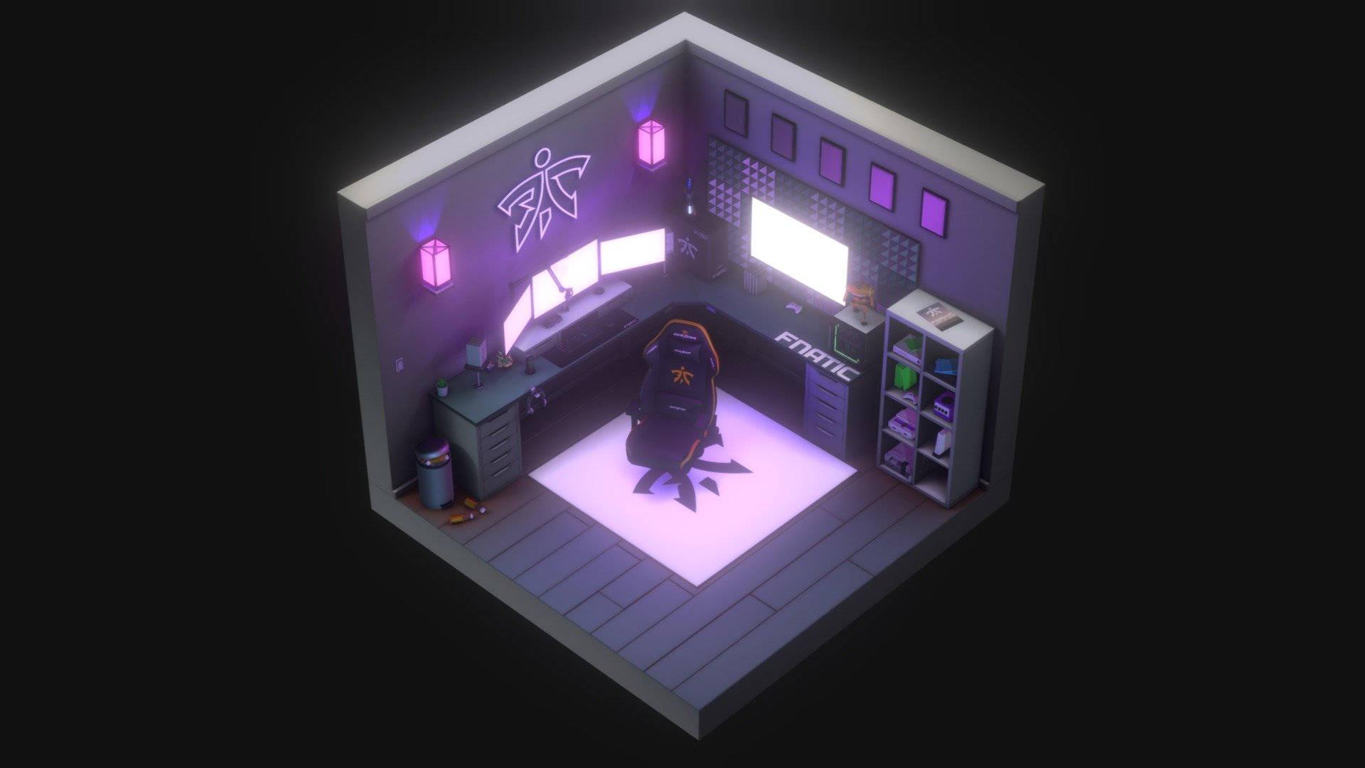 1920x1080 Download 4d Holographic Game Room Wallpaper