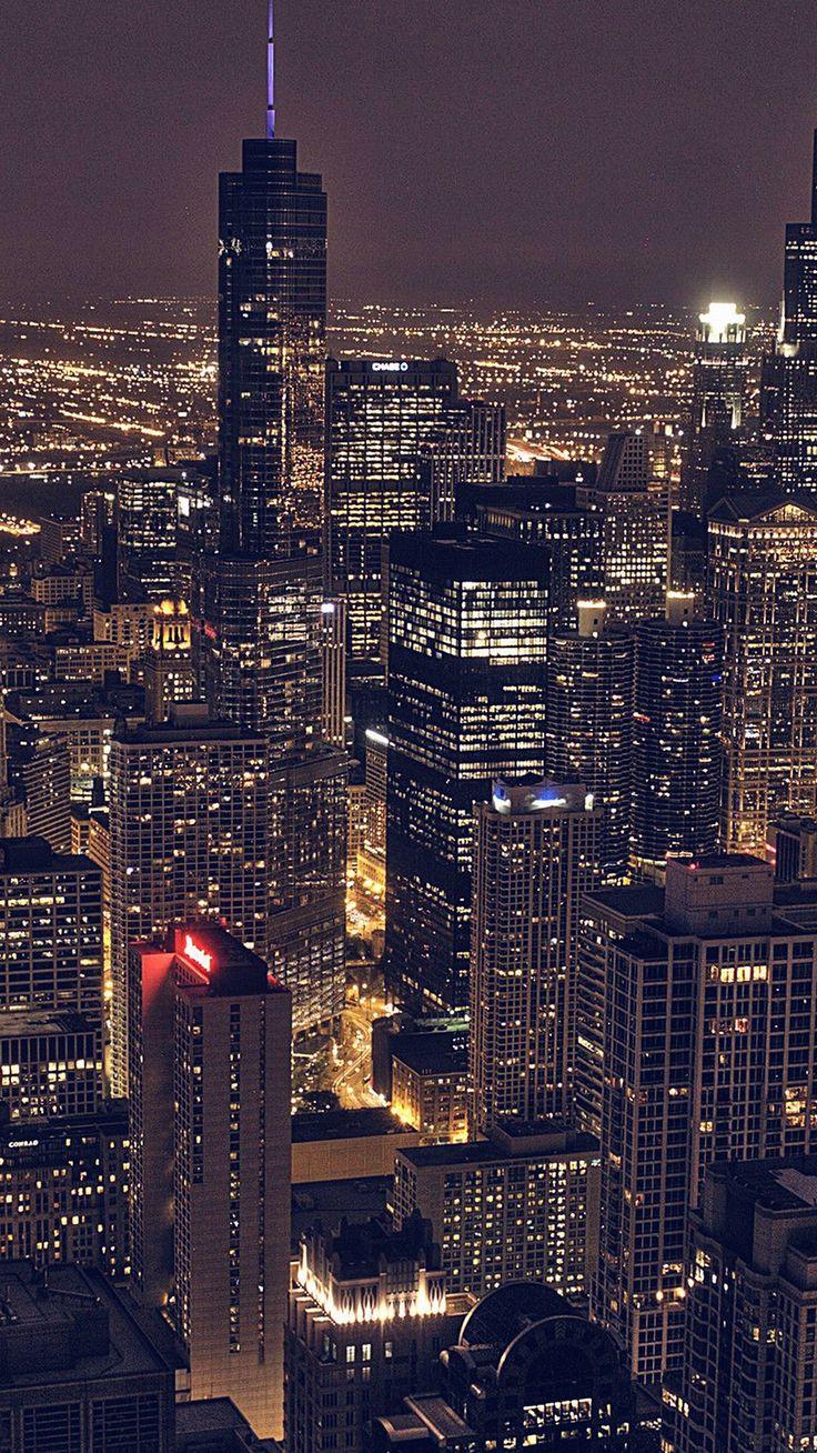 736x1308 UK City at Night Mobile Wallpaper Phone Background. City view night, City wallpaper, Chicago city