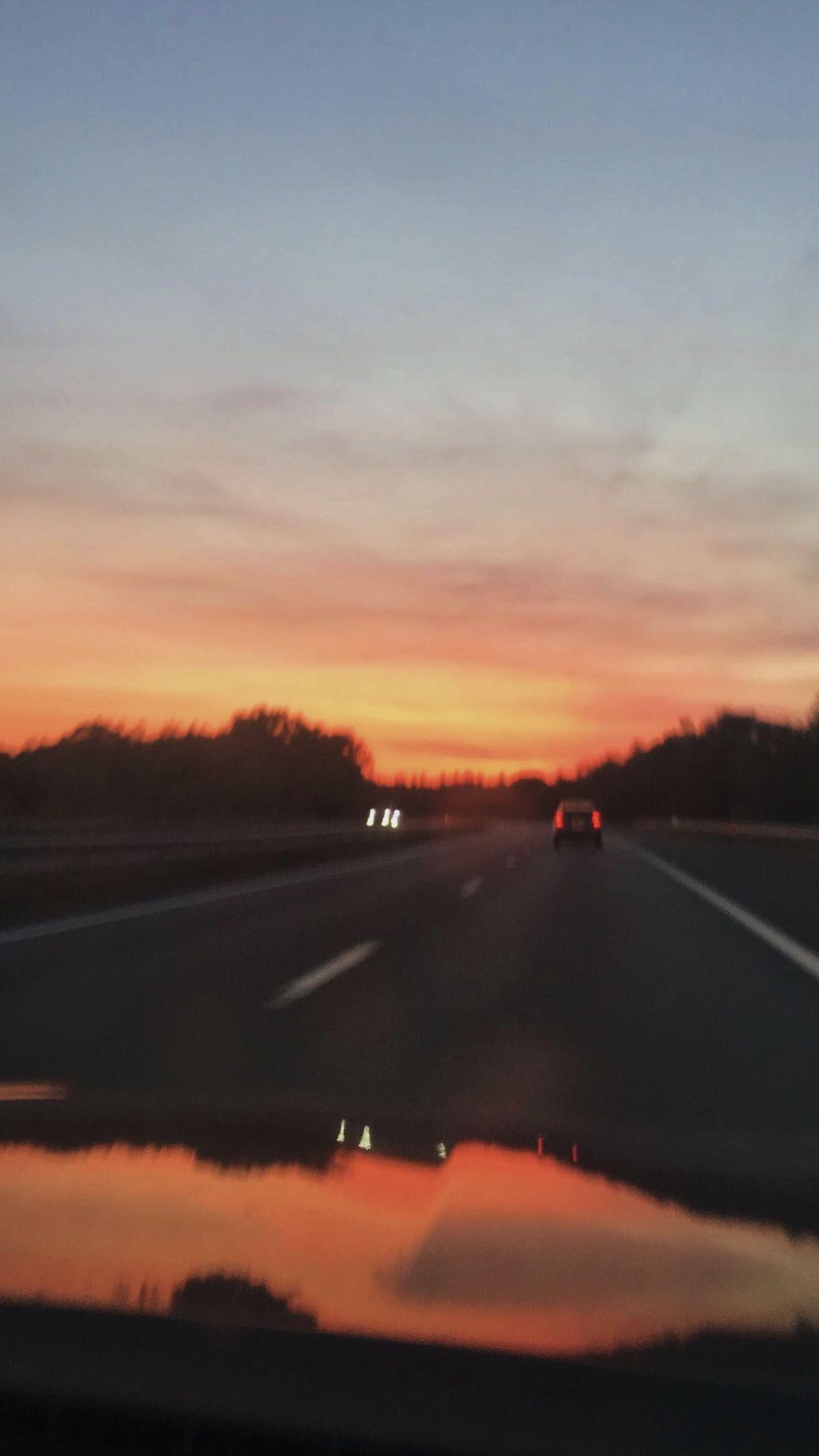 1199x2131 late night drive, sunset, aesthetic, goals, cars, dutch, pretty, beautiful. Sunset picture, Sky aesthetic, Night aesthetic