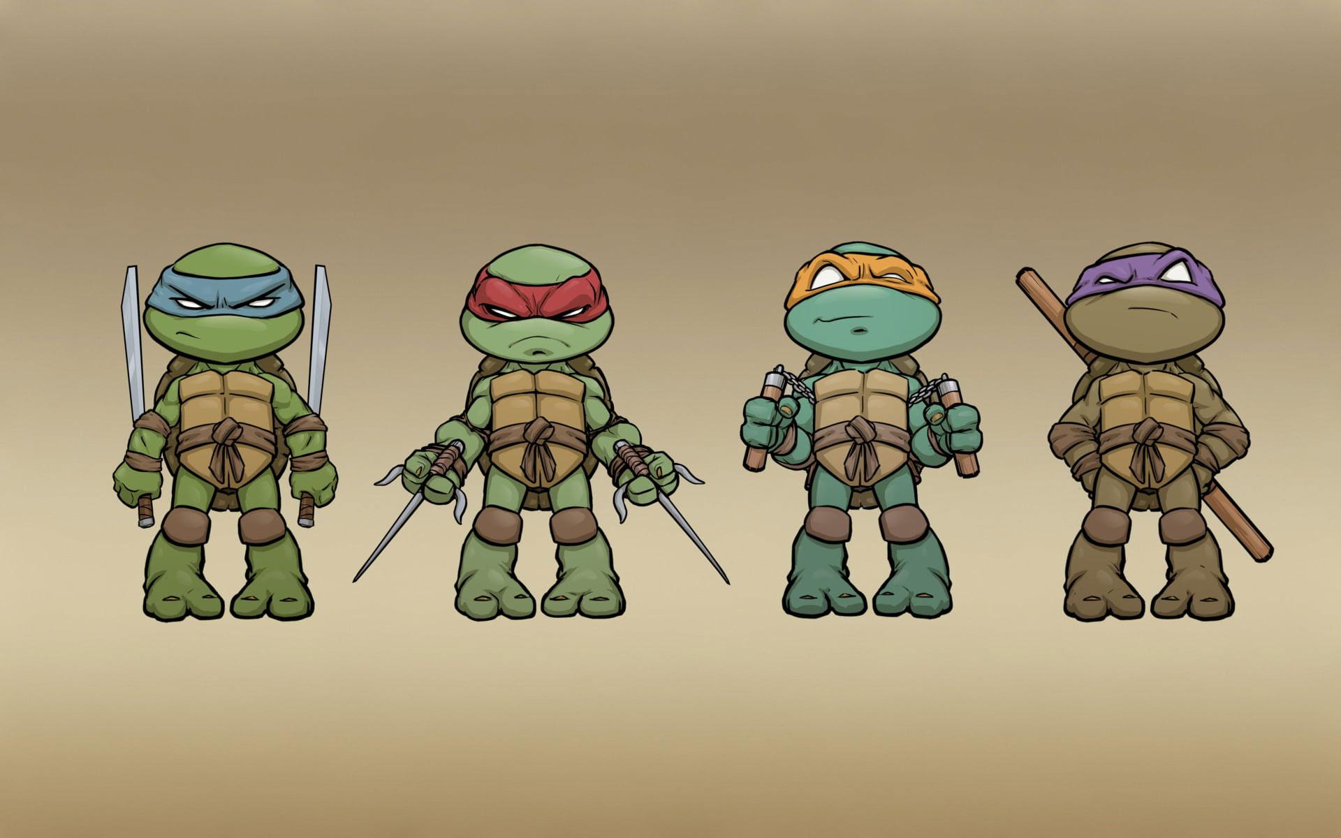 1920x1200 Teenage Mutant Ninja Turtles Chibi Wallpaper, Minimalism, TMNT • Wallpaper For You