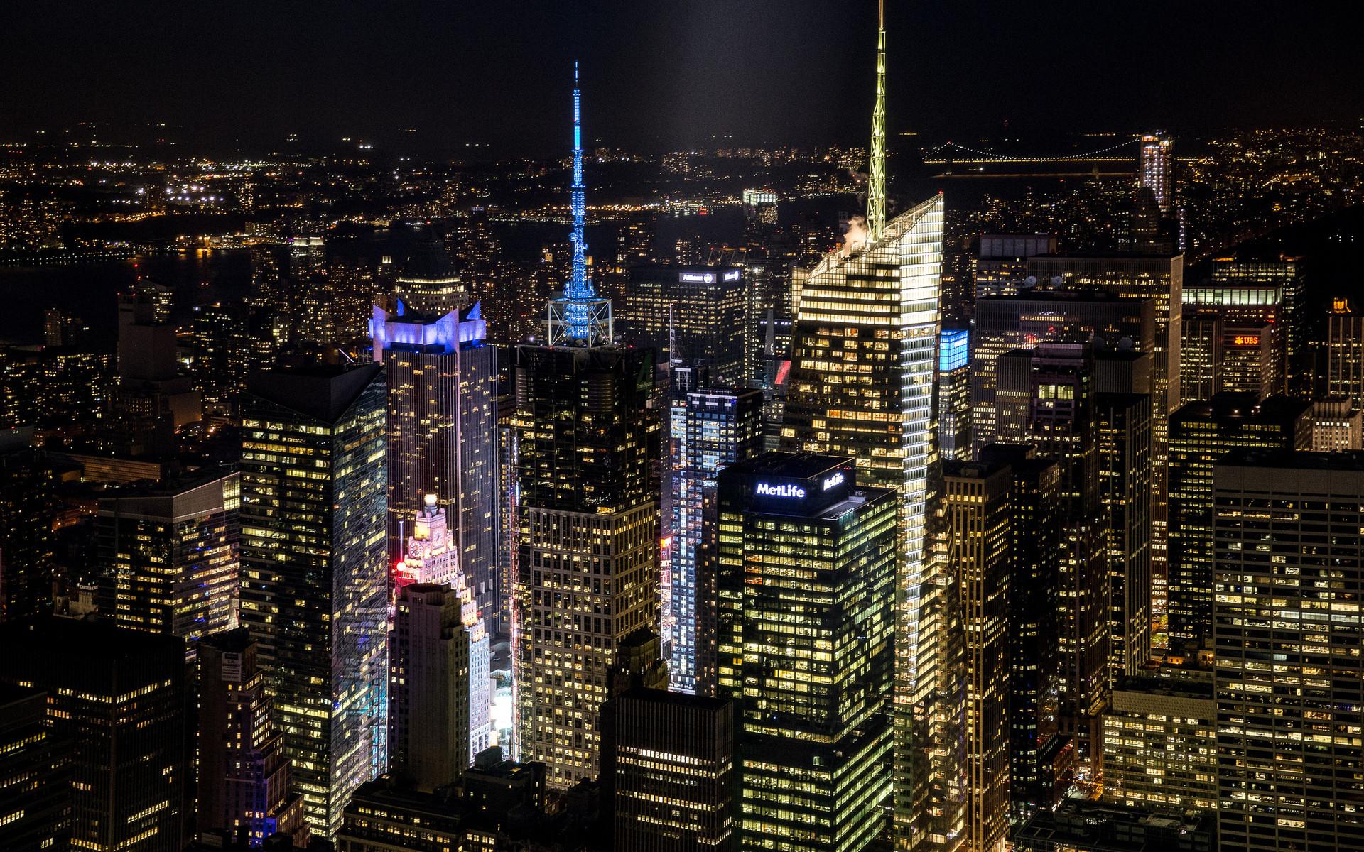 1920x1200 NYC at Night Wallpaper