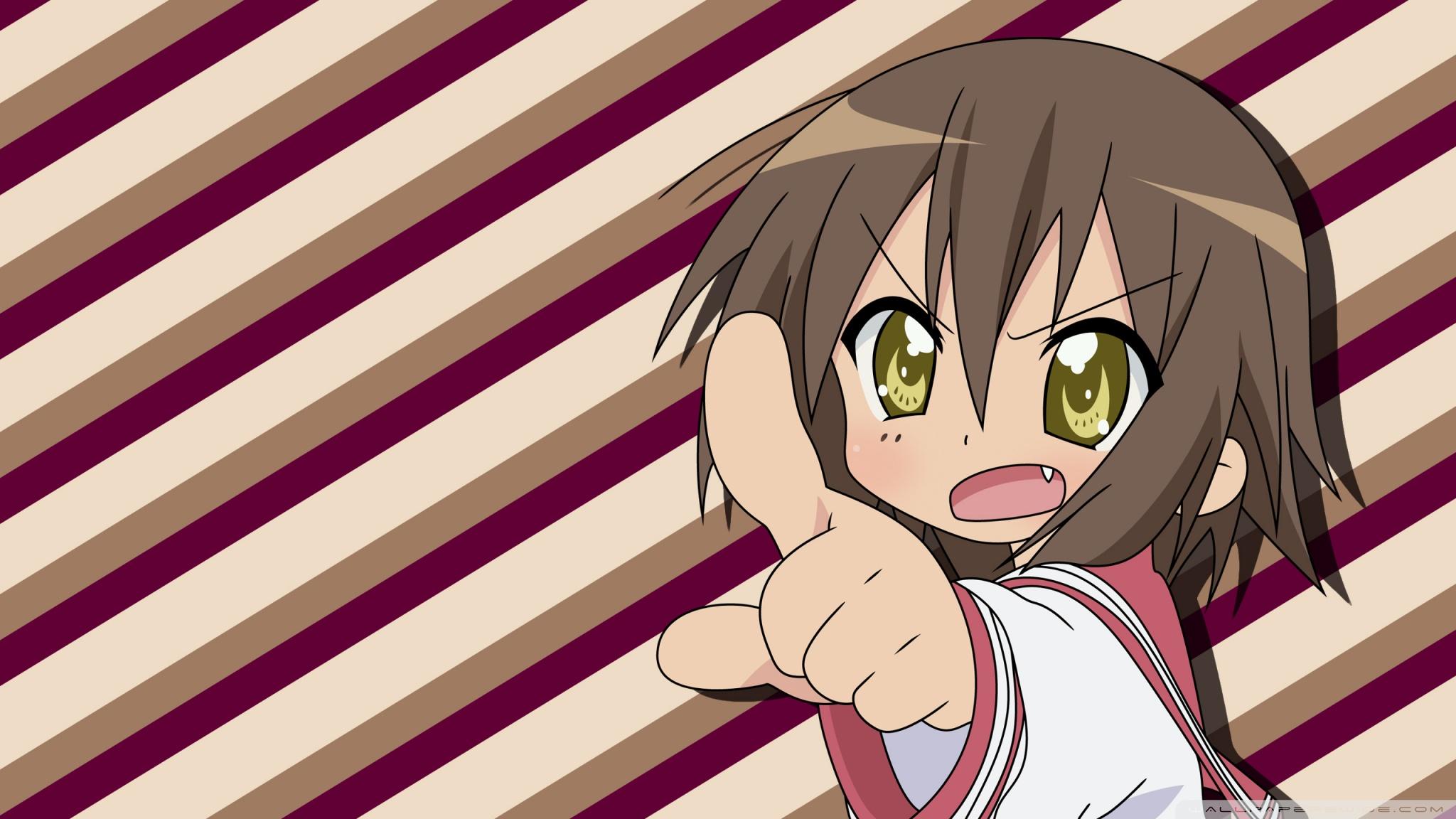 2048x1152 Angry Chibi Girl Ultra HD Desktop Background Wallpaper for 4K UHD TV : Tablet