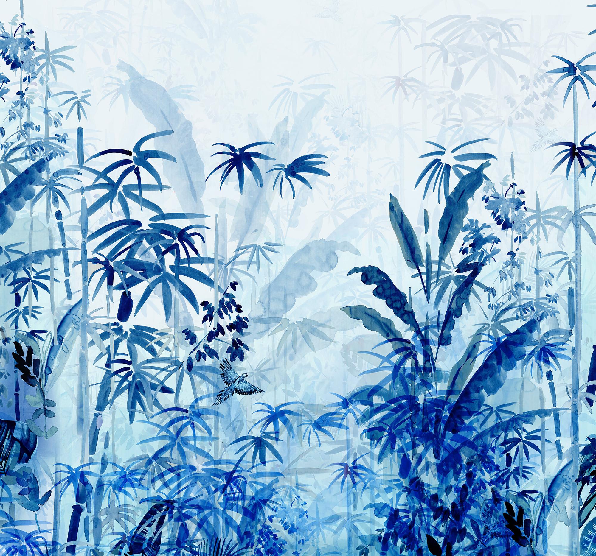 2000x1867 Vliestapete 'Blue Jungle' (R3 035) Von Komar