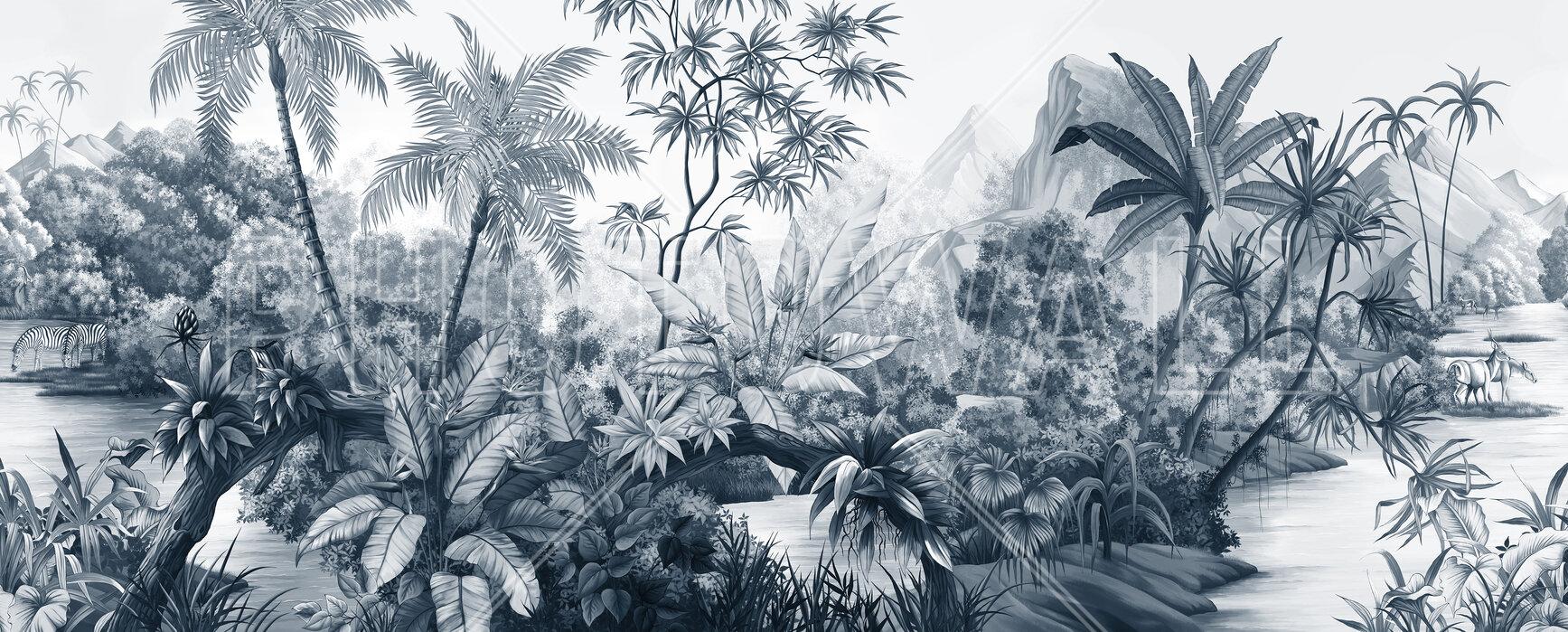 1735x699 Tangled Jungle Blue