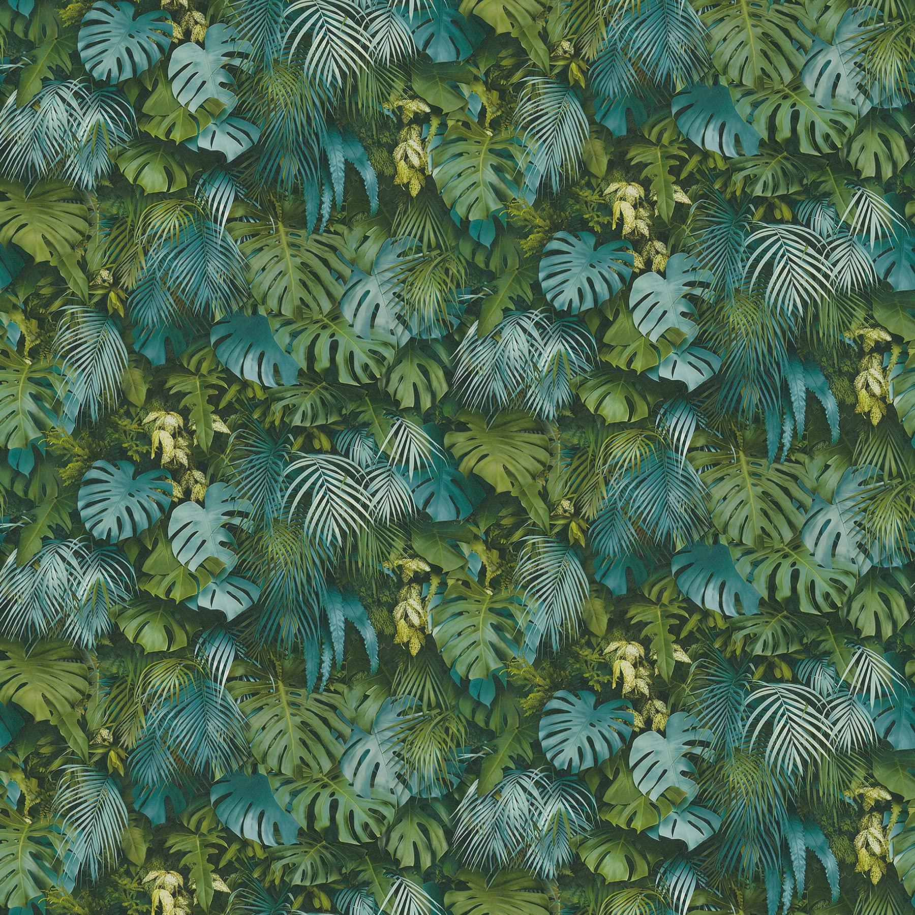 1800x1800 A.S. Creation 2979 37280 3 Luana Tropical Forest Wallpaper, Blue
