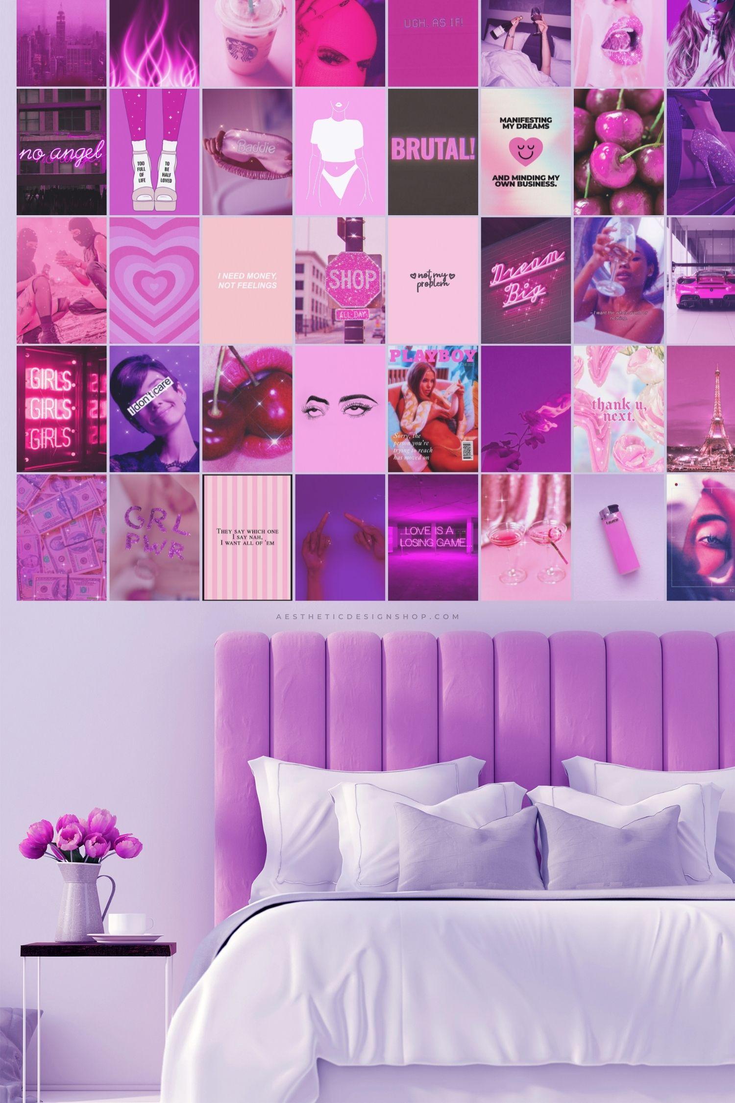 1500x2250 Baddie Aesthetic Wall Collage image kit ⋆ Aesthetic Design Shop