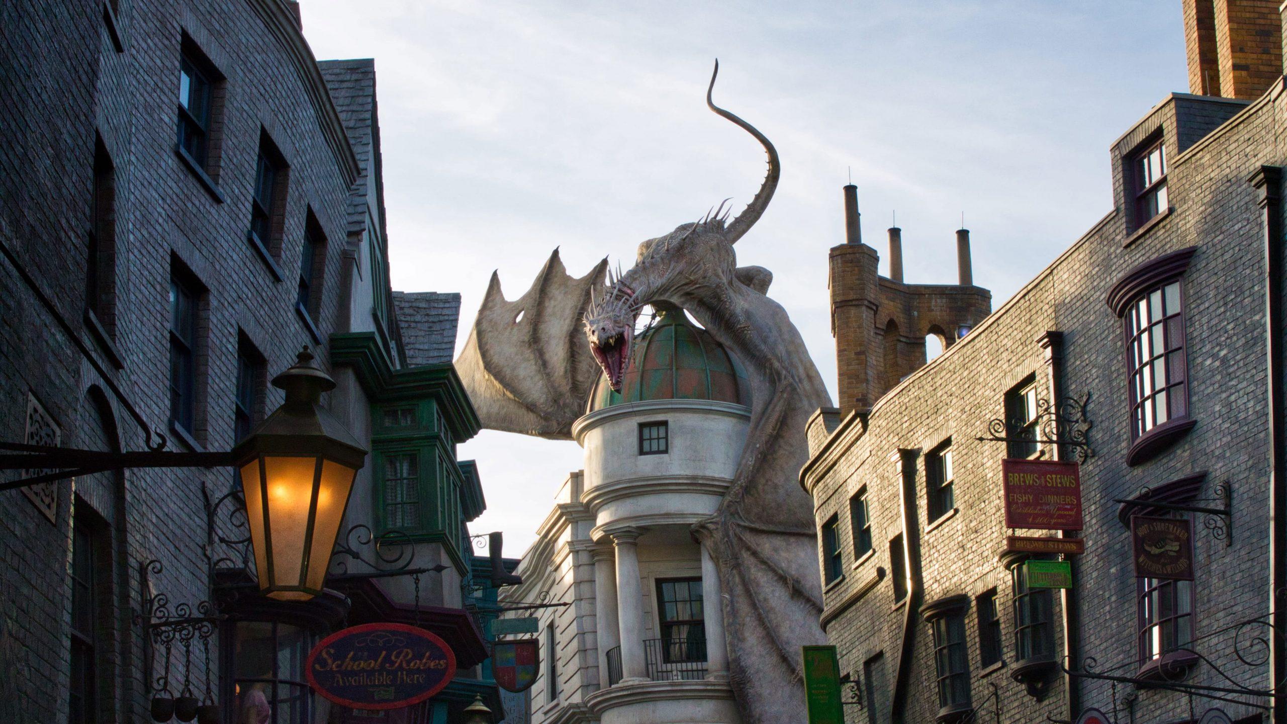 2560x1440 Wallpaper Universal Studios, Harry Potter, Dragon, Hogwart • Wallpaper For You