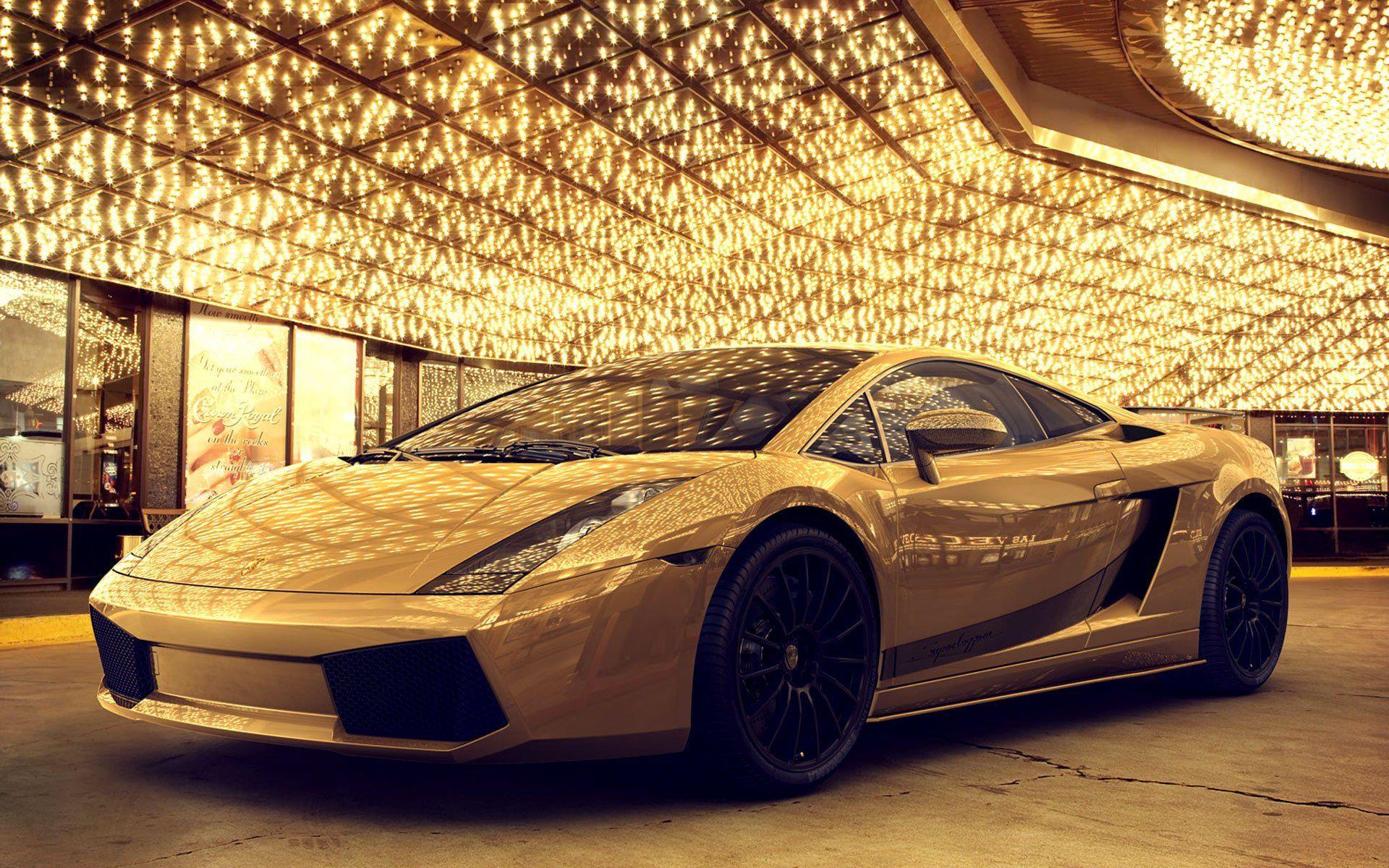 black and gold lamborghini