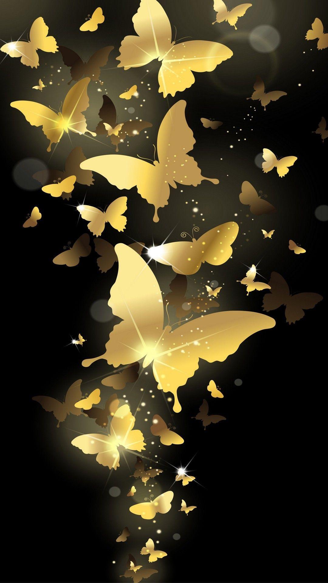 Gold and Black Butterfly Wallpapers - Top Free Gold and Black Butterfly  Backgrounds - WallpaperAccess