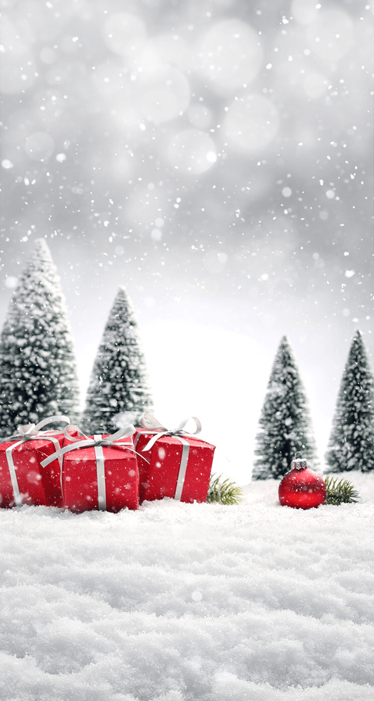 744x1392 Winter Wonderland Christmas Wallpaper iPhone Holidays