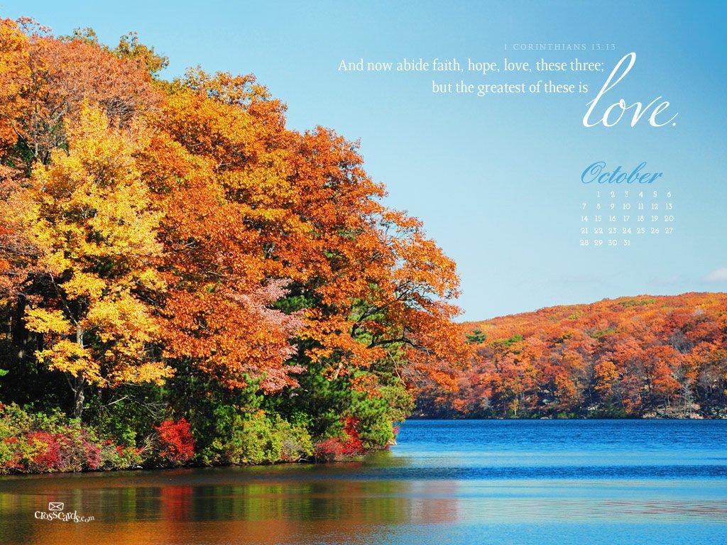 1024x768 Fall Christian Wallpaper