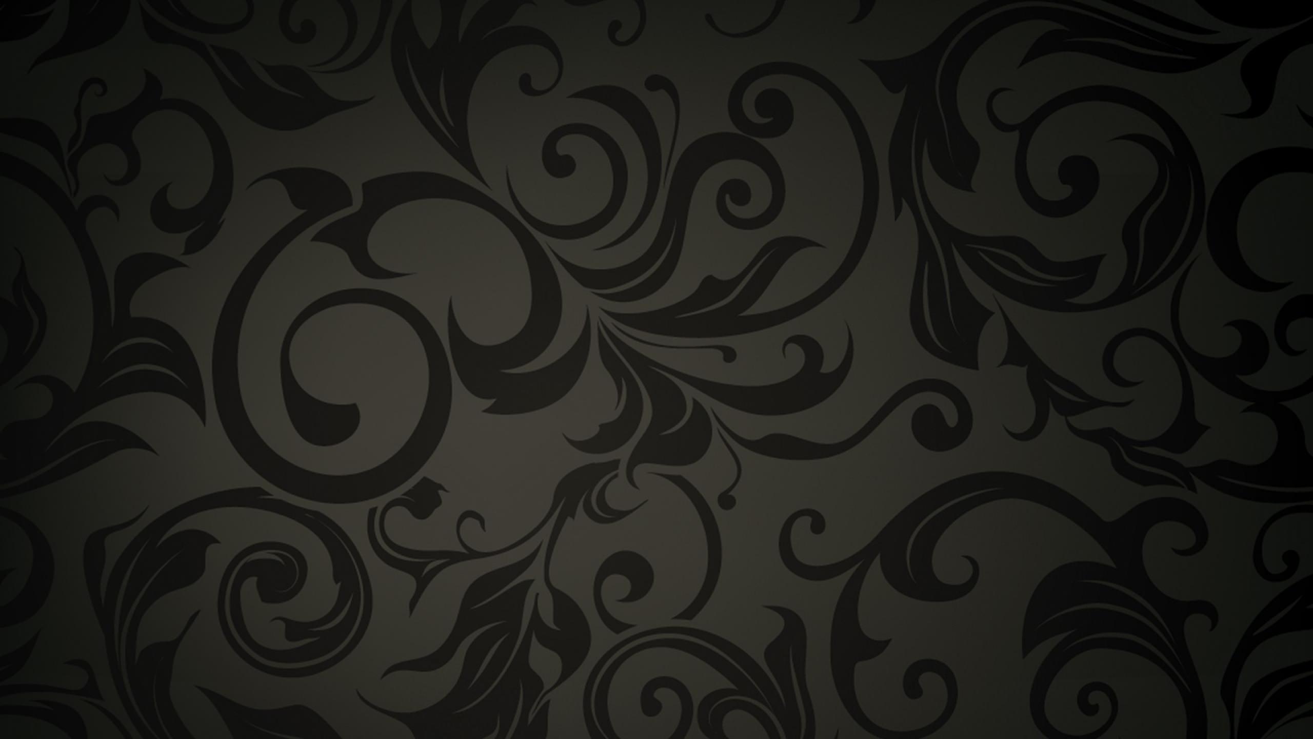2560x1440 FREE Dark Floral Wallpaper in PSD