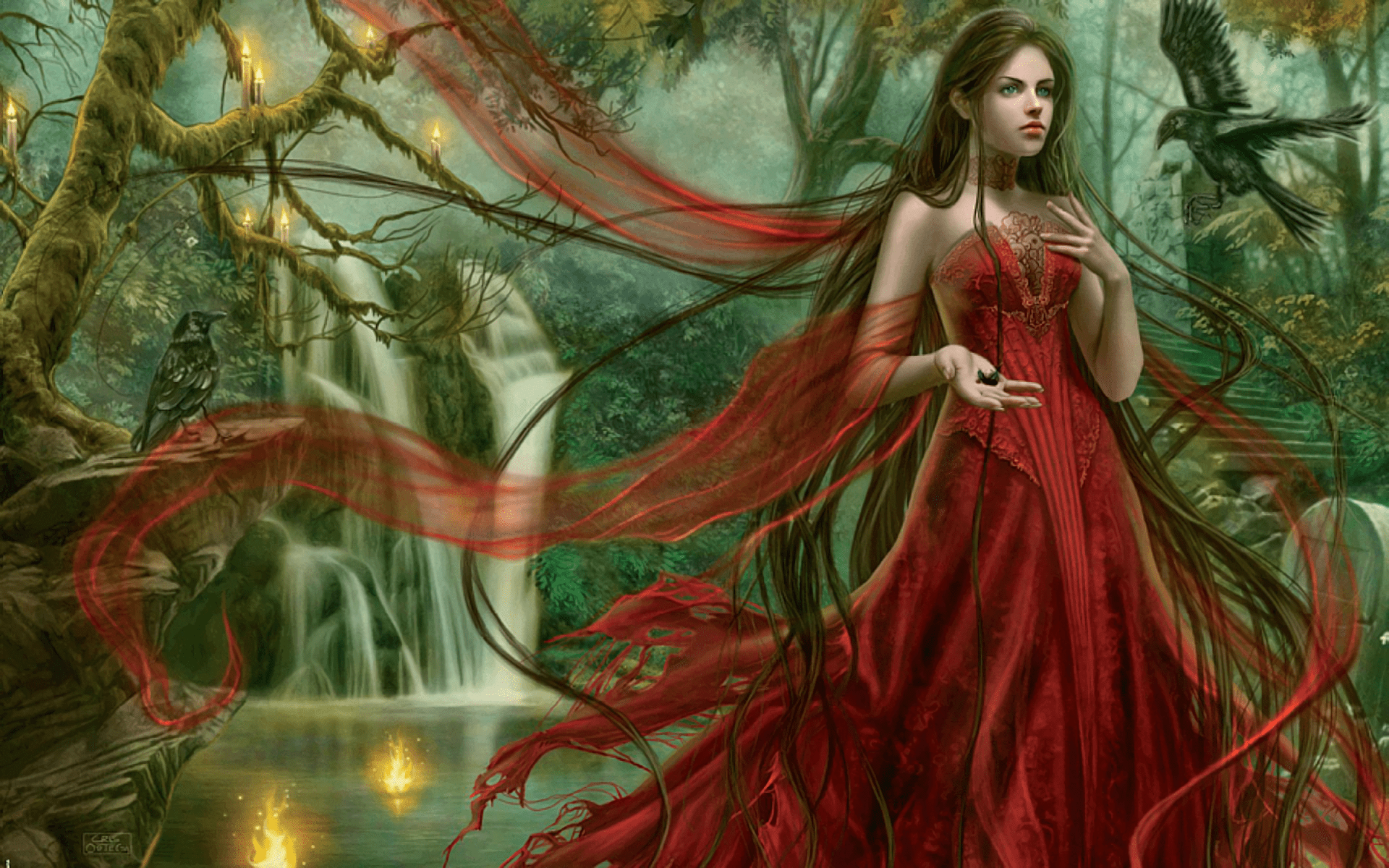 1920x1200 Red Dress HD Wallpaper and Background