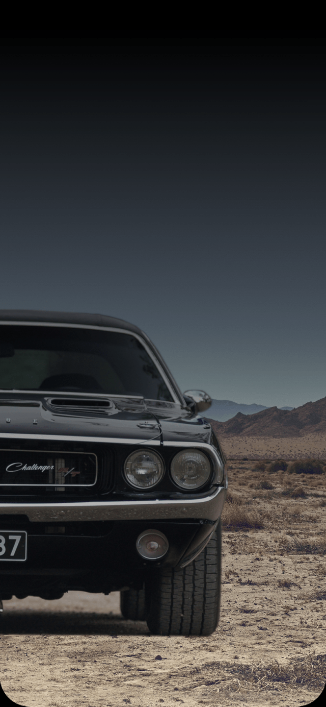 640x1385 70' Challenger R T (688x242): IWallpaper. Dodge Muscle Cars, 70 Challenger, Dodge Challenger