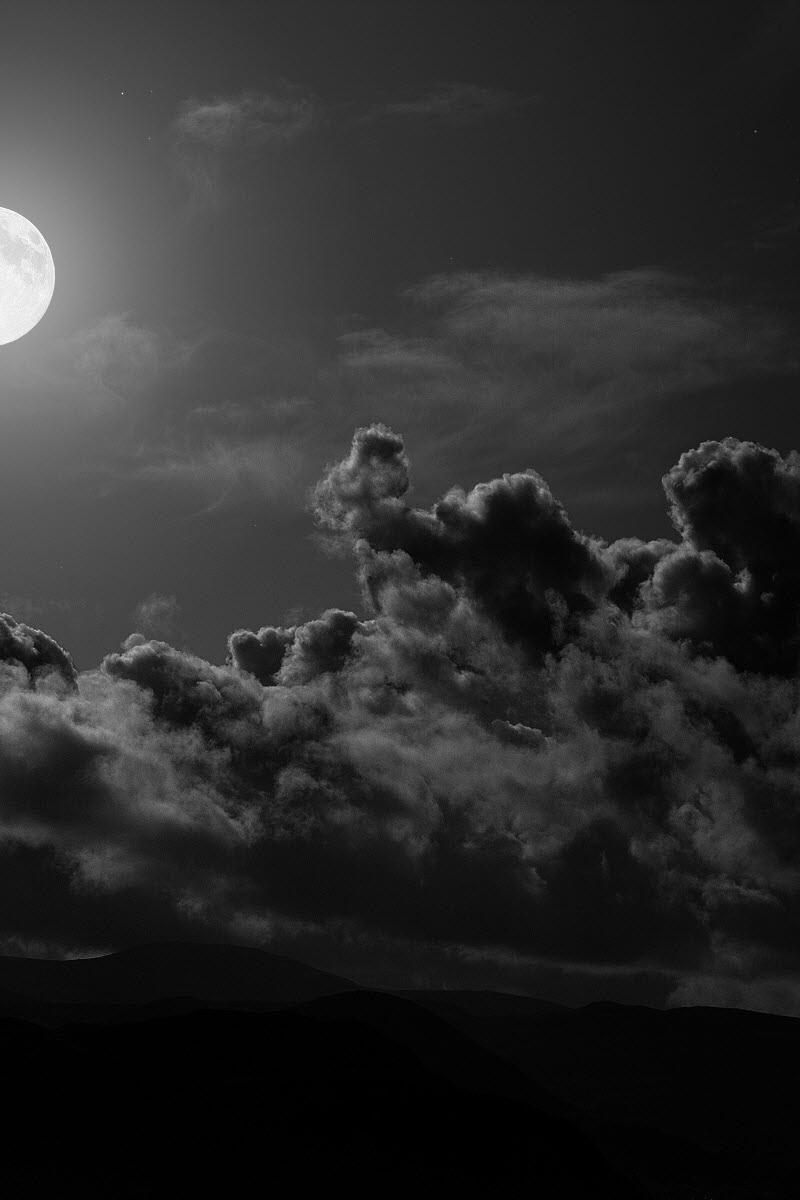 800x1200 Wallpaper Moon, Clouds, Sky, Black And White. Black And White Clouds, Clouds, Black And White Picture Wall