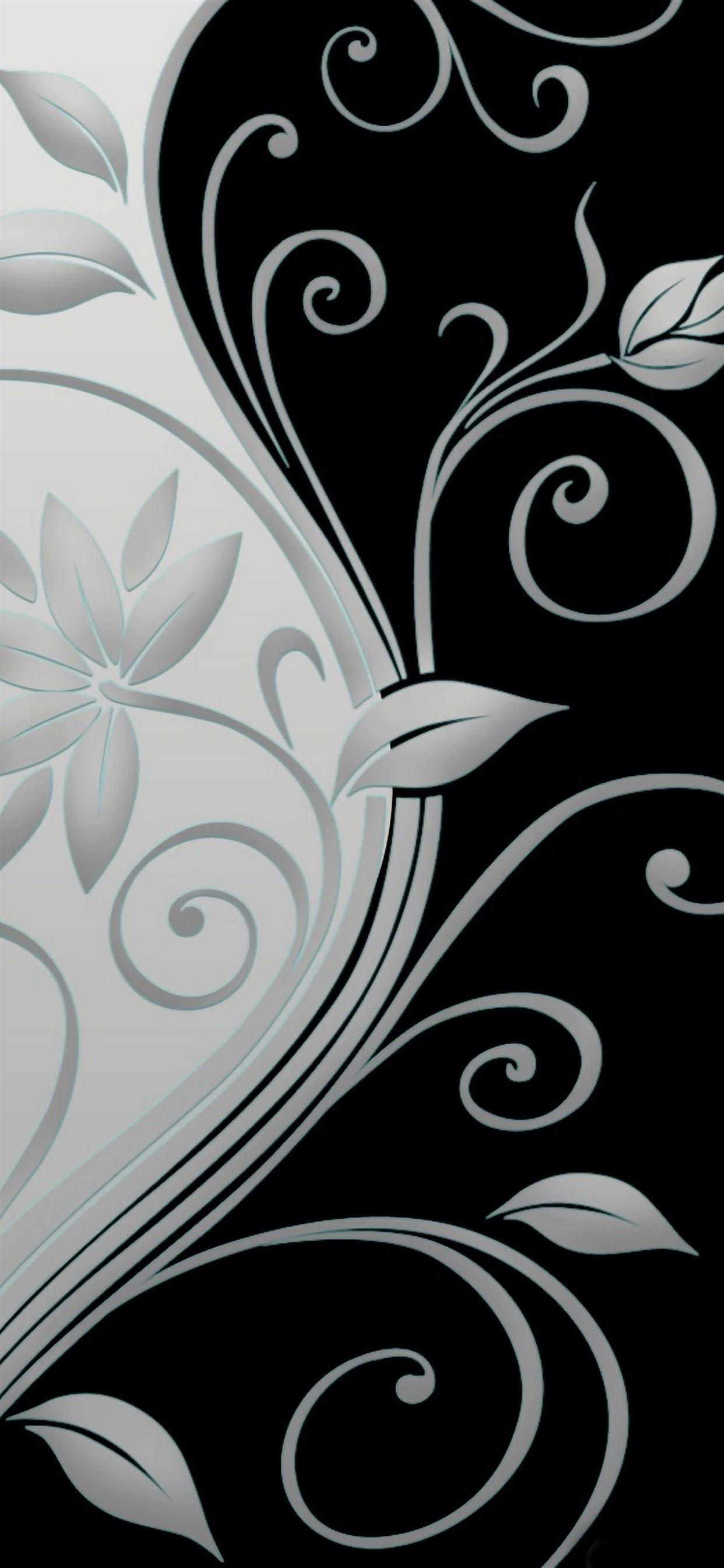1242x2688 Beautiful vector flowers iPhone Wallpaper Free Download