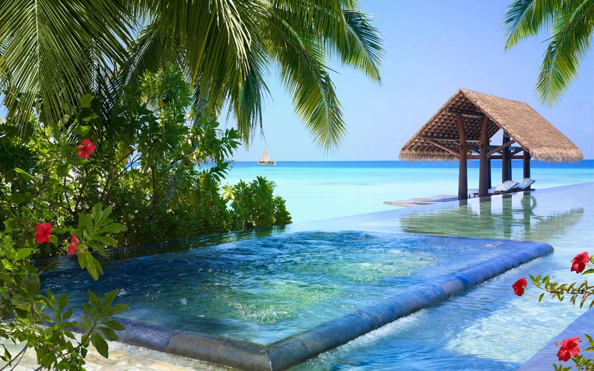 1920x1200 Beautiful Beach Place In Maldives HD Wallpaper