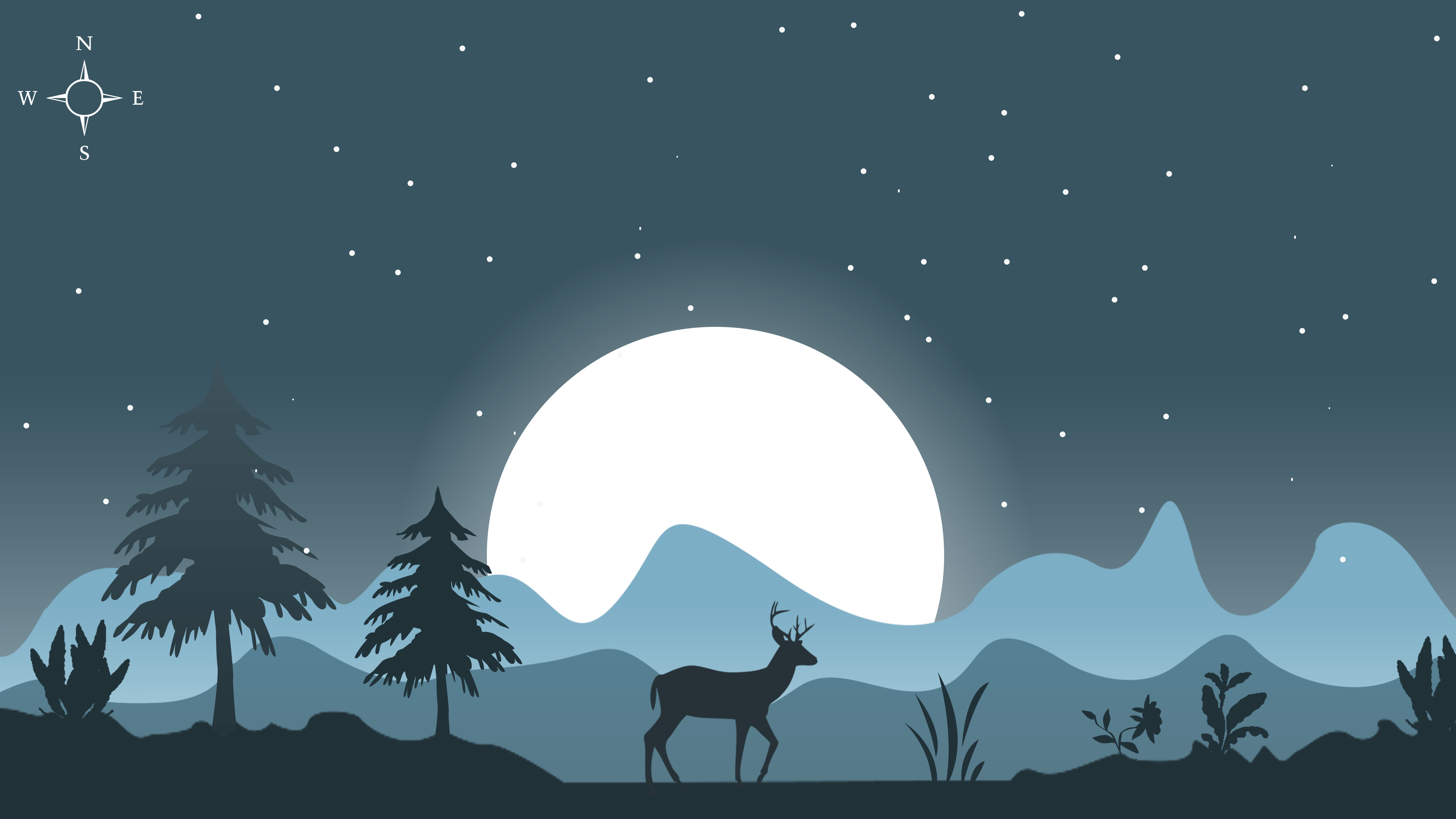 3840x2160 4K Deer Wallpaper and Background Image
