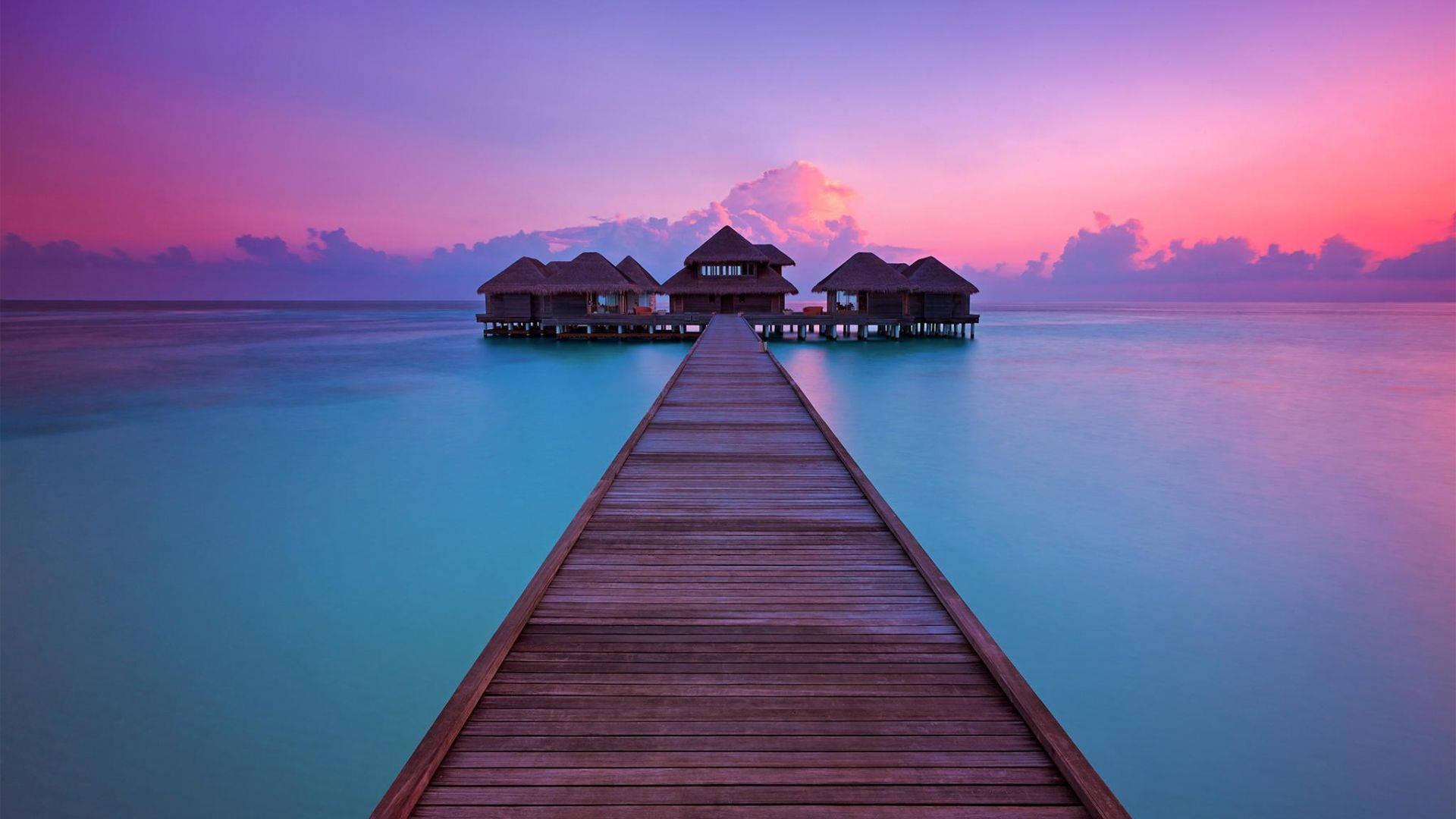 1920x1080 Download Maldives Beautiful Sunset Wallpaper