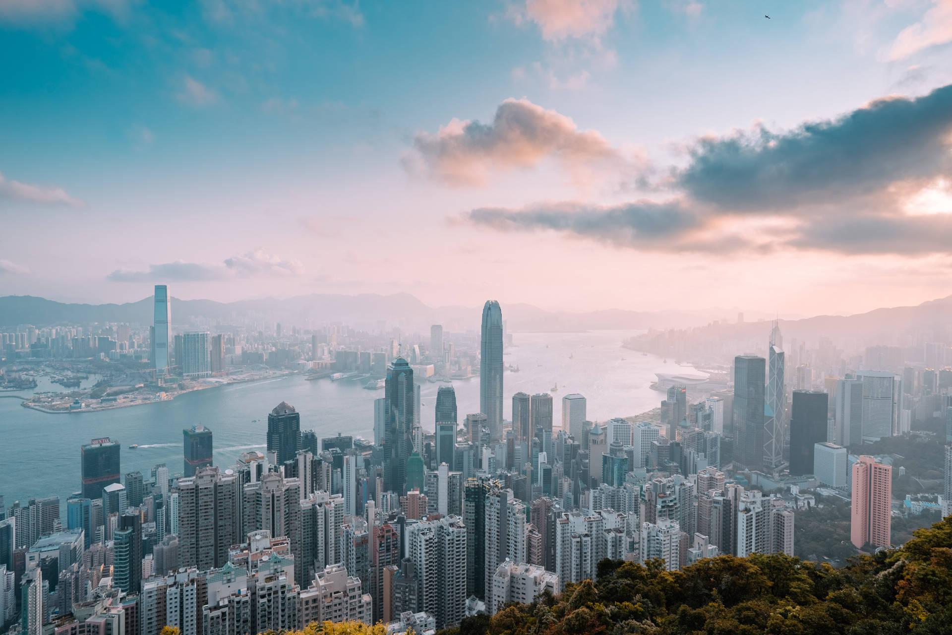 1920x1280 Download Hong Kong Victoria Peak Sunrise Wallpaper