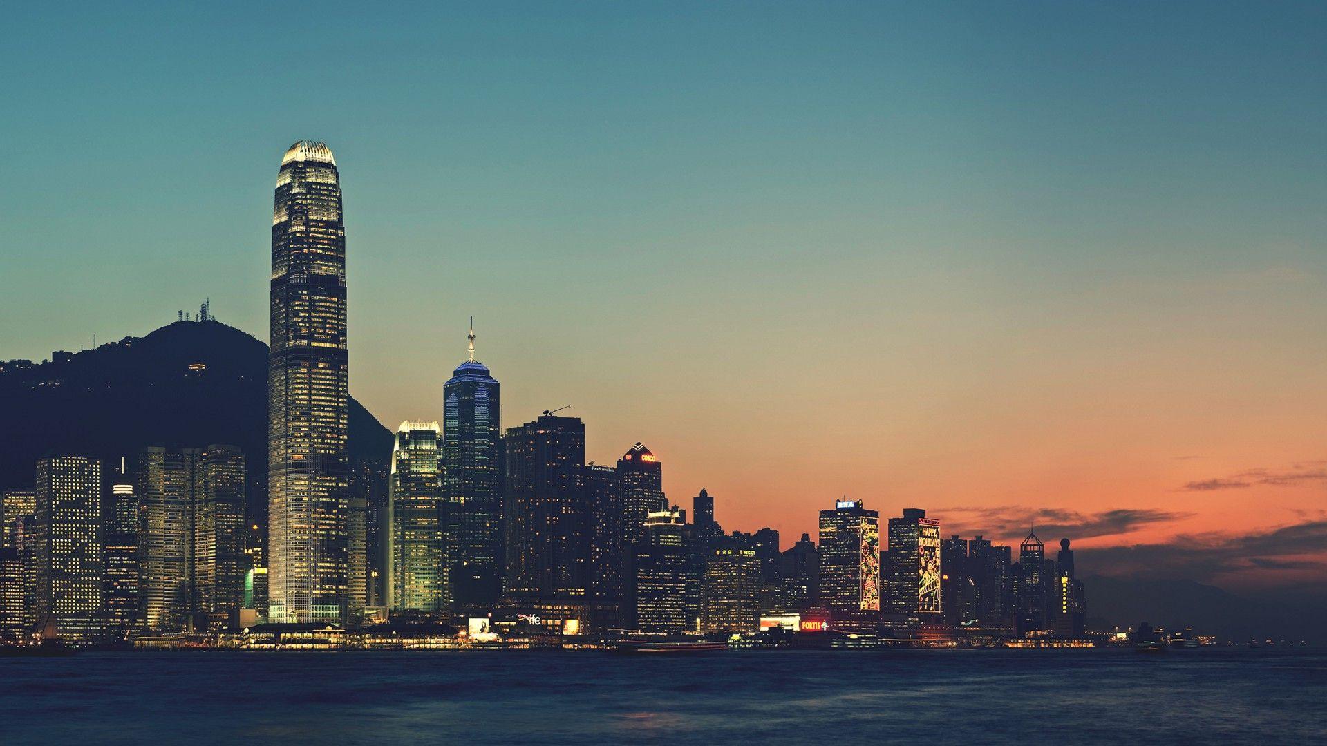 1920x1080 Full HD p Hong kong Wallpaper HD Desktop Background. Sunrise wallpaper, Architecture wallpaper, Desktop wallpaper