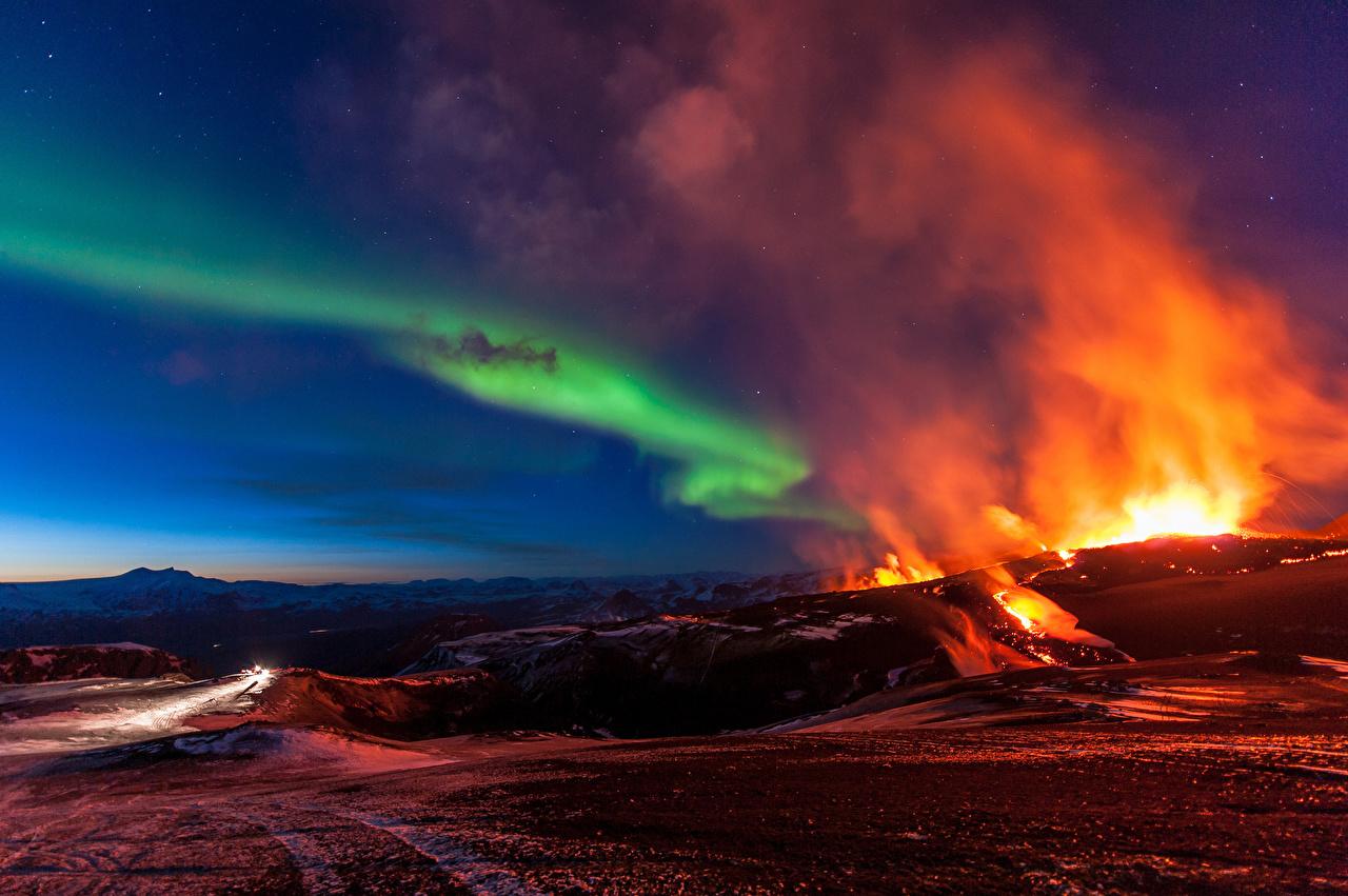 1280x851 Wallpaper Ireland Lava Nature Sky Night