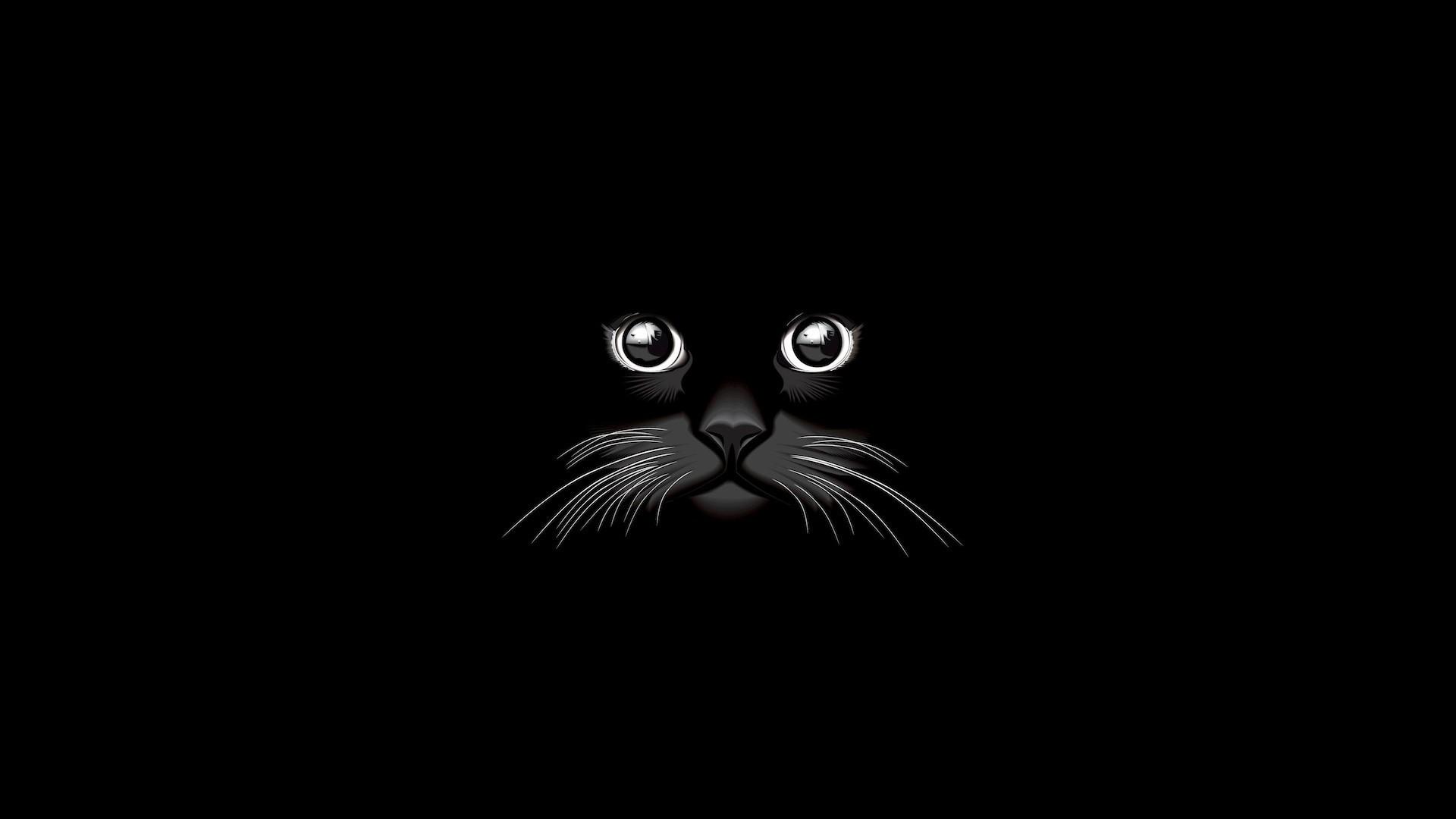 1920x1080 Cute Black Wallpaper