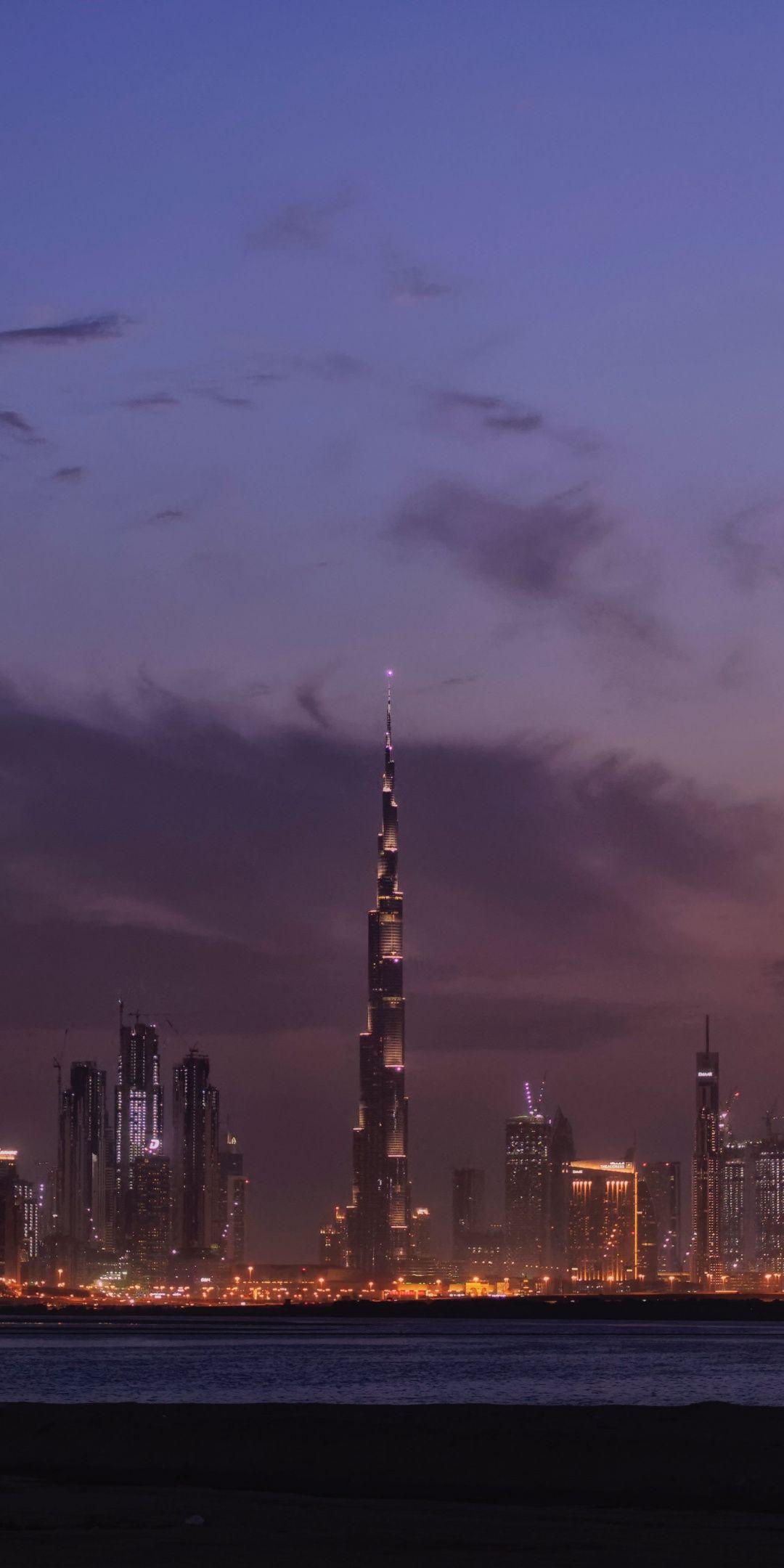 1080x2160 Dubai, cityscape, minimal, night, 1080x2160 wallpaper. Dubai aesthetic, Cityscape photography, Dubai aesthetic night