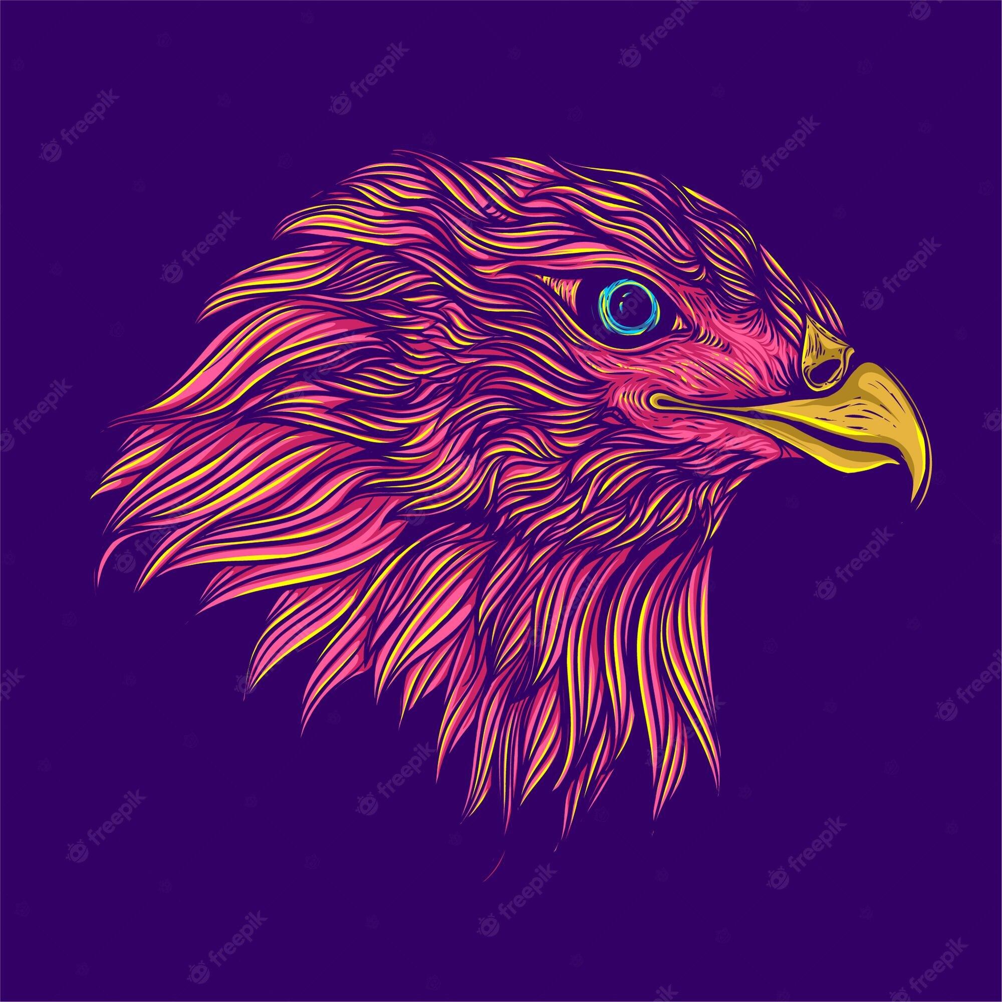 2000x2000 Premium Vector. Red eagle head artwork