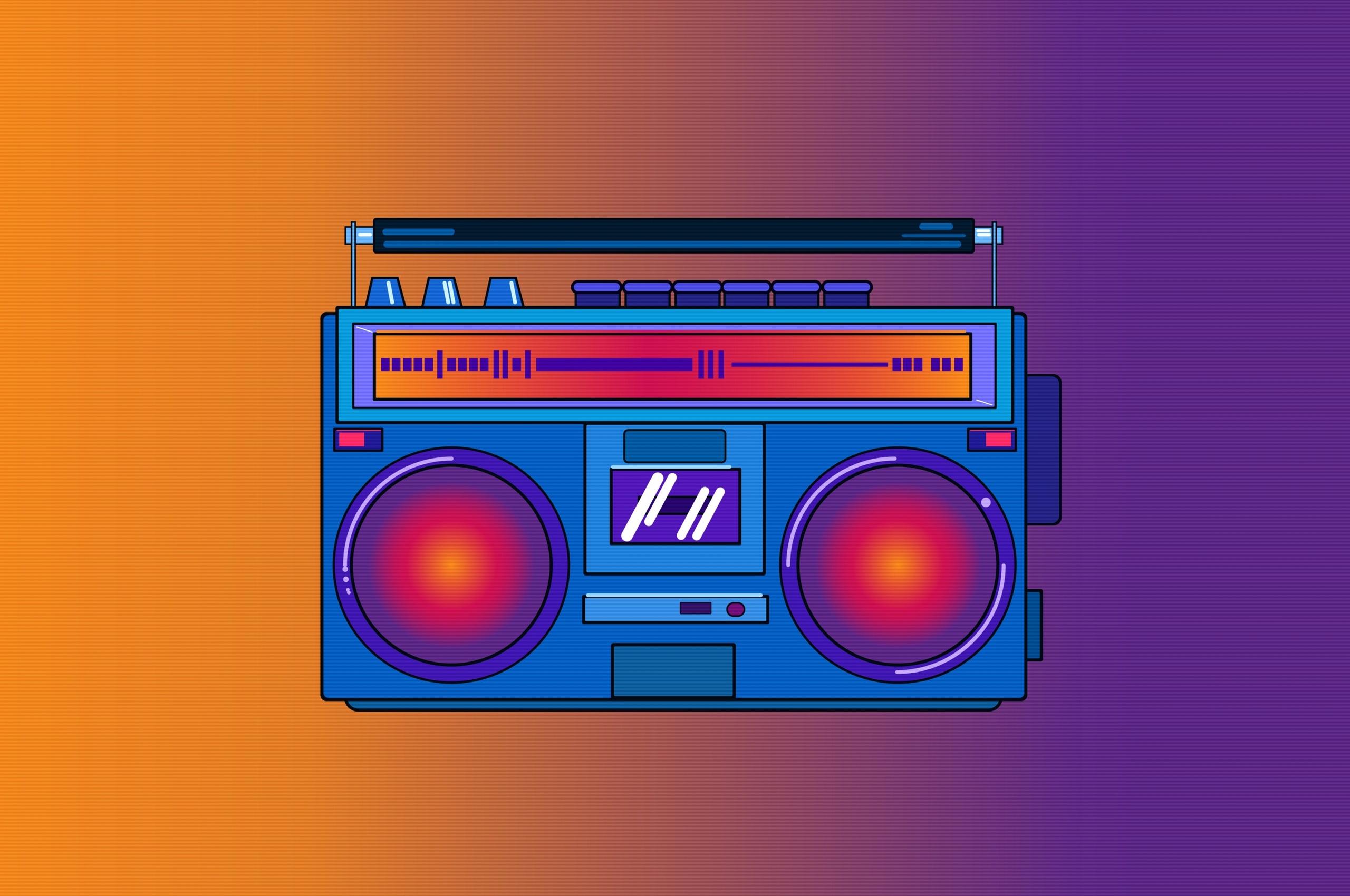 2560x1700 Synthwave Portable Music Stereo Chromebook Pixel HD 4k Wallpaper, Image, Background, Photo and Picture