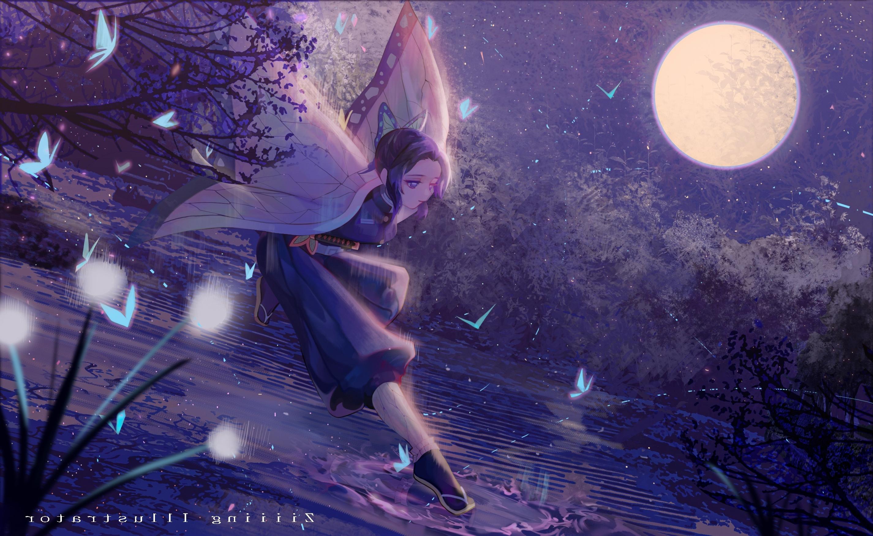 2851x1750 Demon Slayer Butterfly Wallpaper