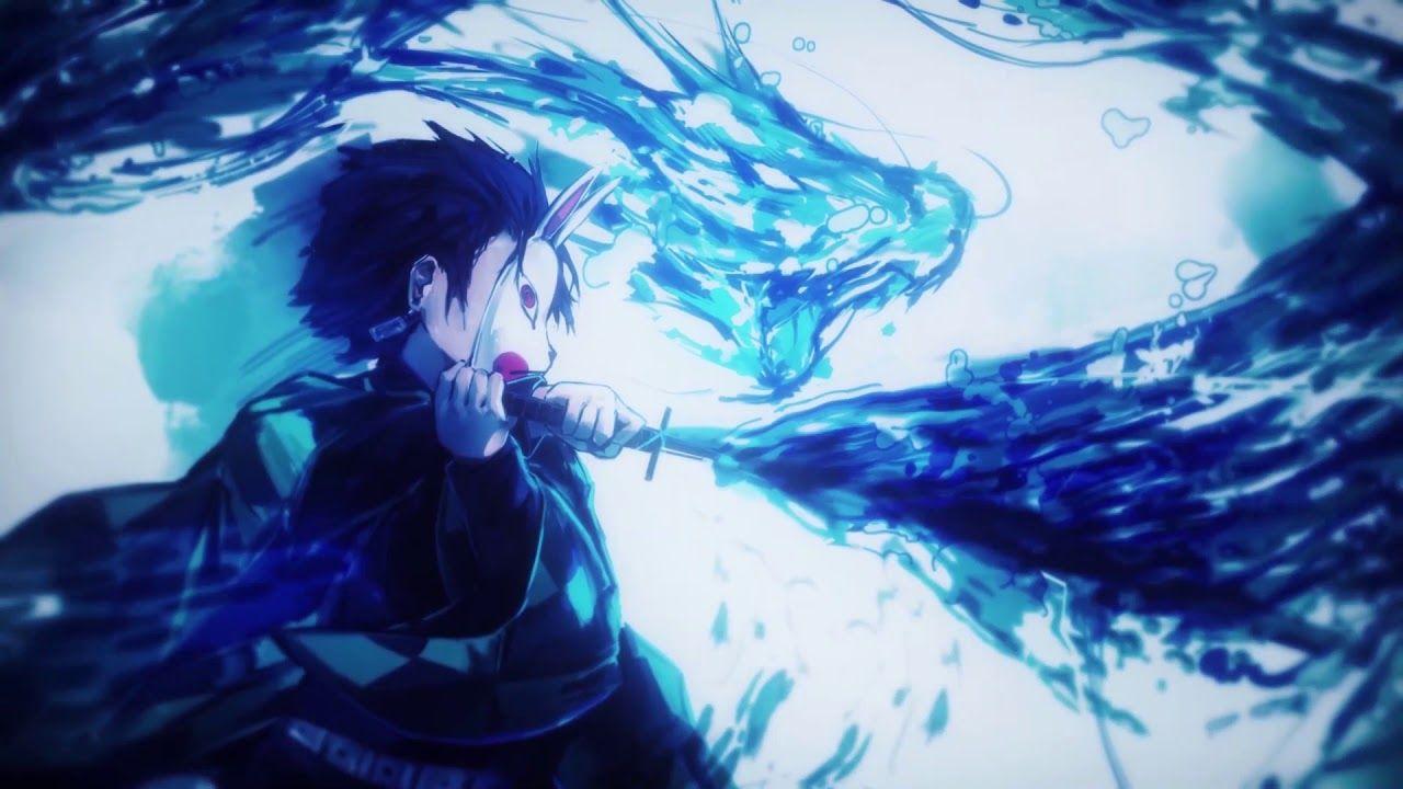 1280x720 Blue Demon Slayer Wallpaper