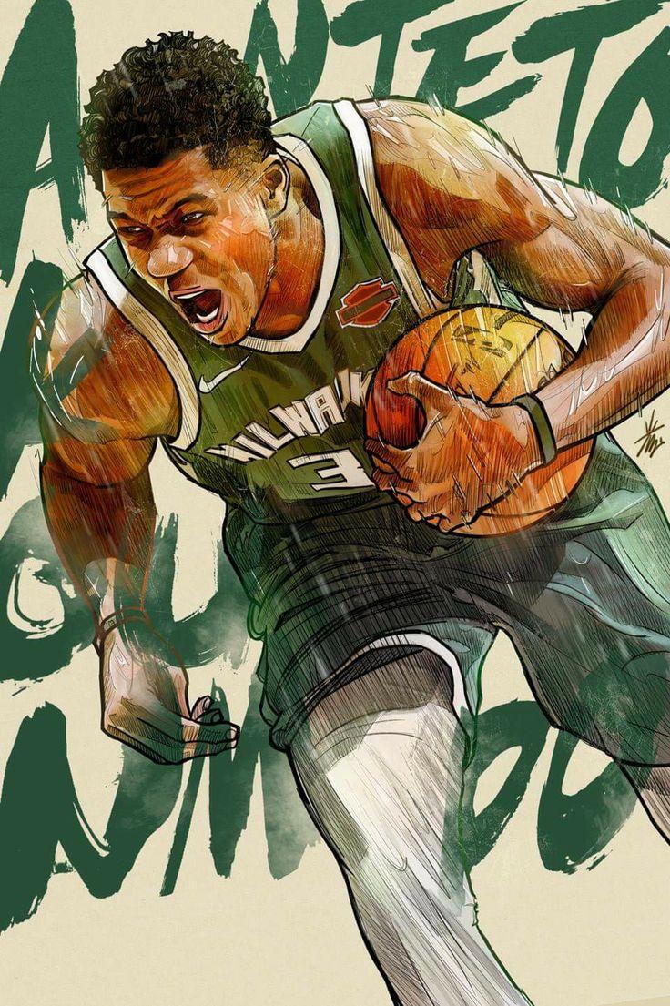 736x1105 Antetokounmpo. Nba artwork, Basketball art, Nba basketball