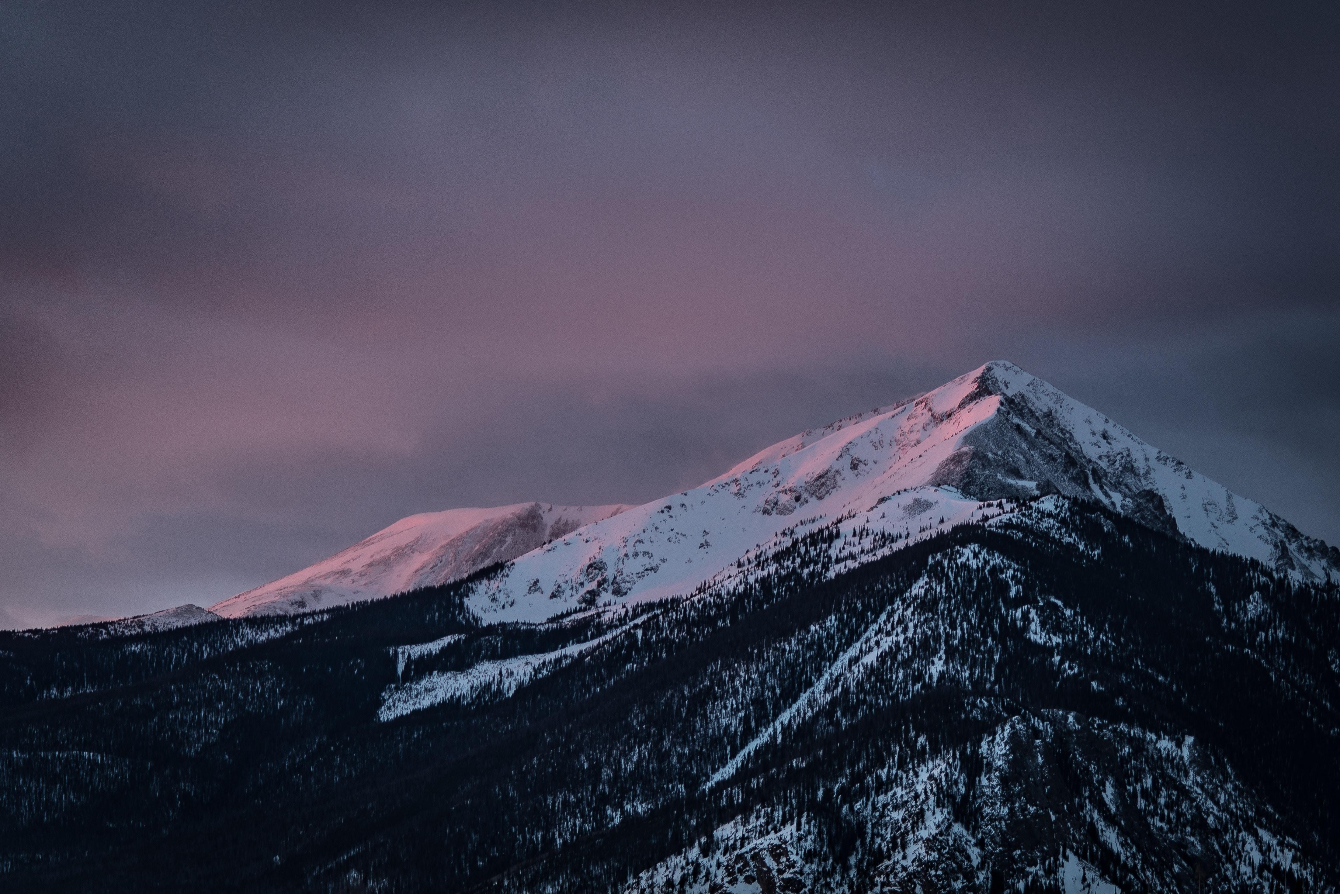 4406x2941 nature, Snow, Trees, Mountains, Dark, Sky Wallpaper HD / Desktop and Mobile Background