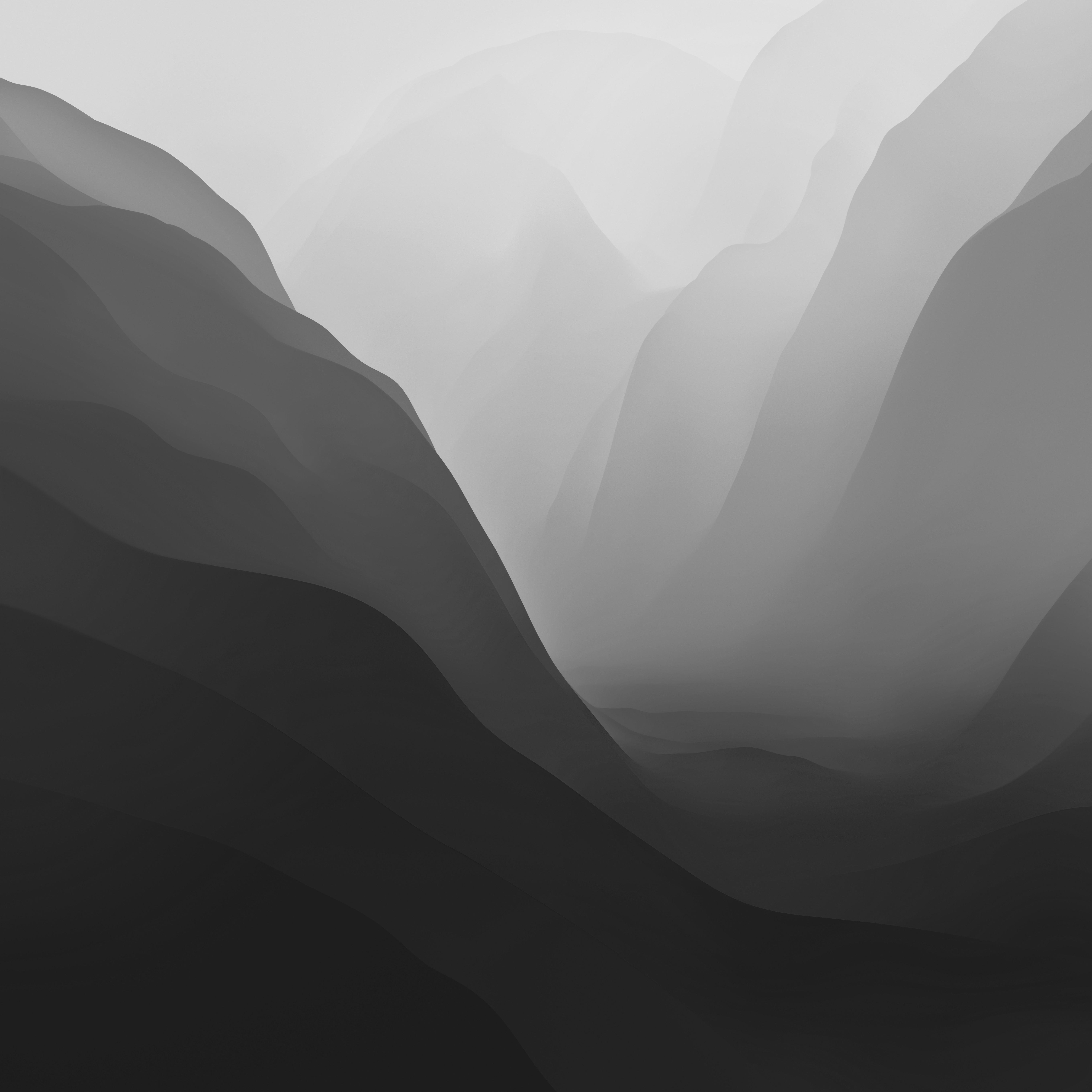 6016x6016 Found This Black And White MacOS Monterey Wallpaper, For Those Who Hates Oversaturated Wallpaper Made By Apple. (1 2 Light Mode)