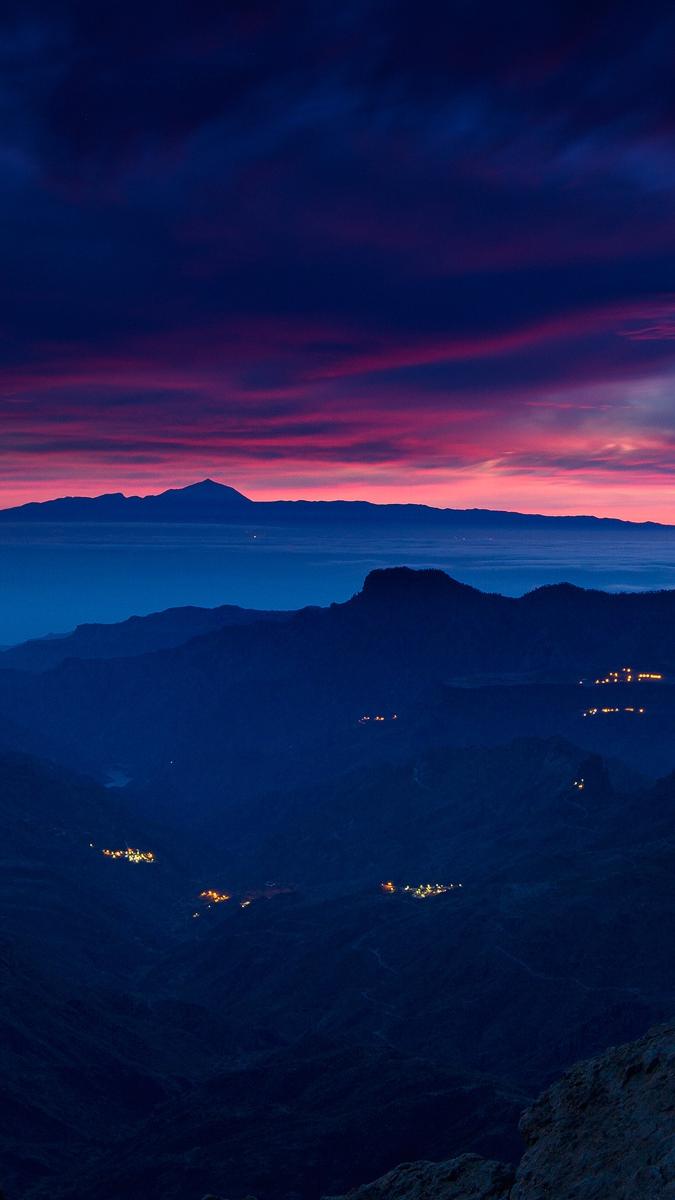 675x1200 Sunset View From Mountain IPhone Wallpaper Wallpaper : IPhone Wallpaper