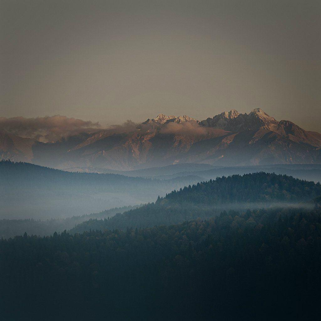 1024x1024 Mountain Peace Dark Sky Nature iPad Wallpaper Free Download