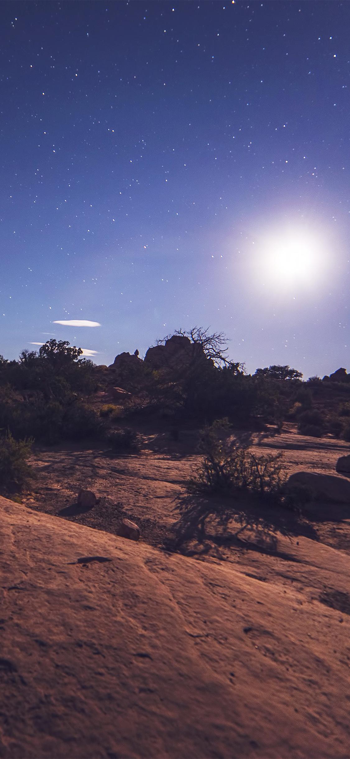 1125x2436 night sun mountain dark sky star