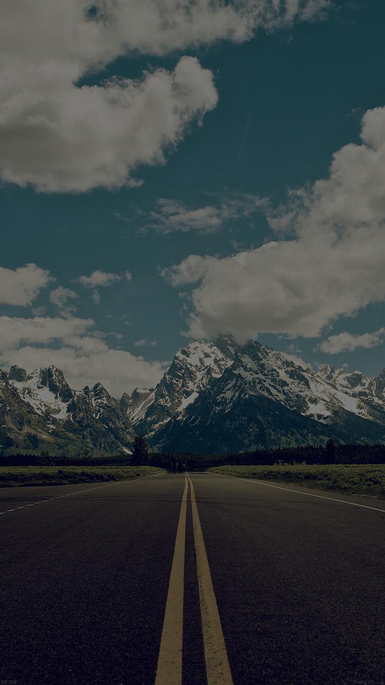 750x1334 iPhone 6 Wallpaper to sky mountain hightway dark nature