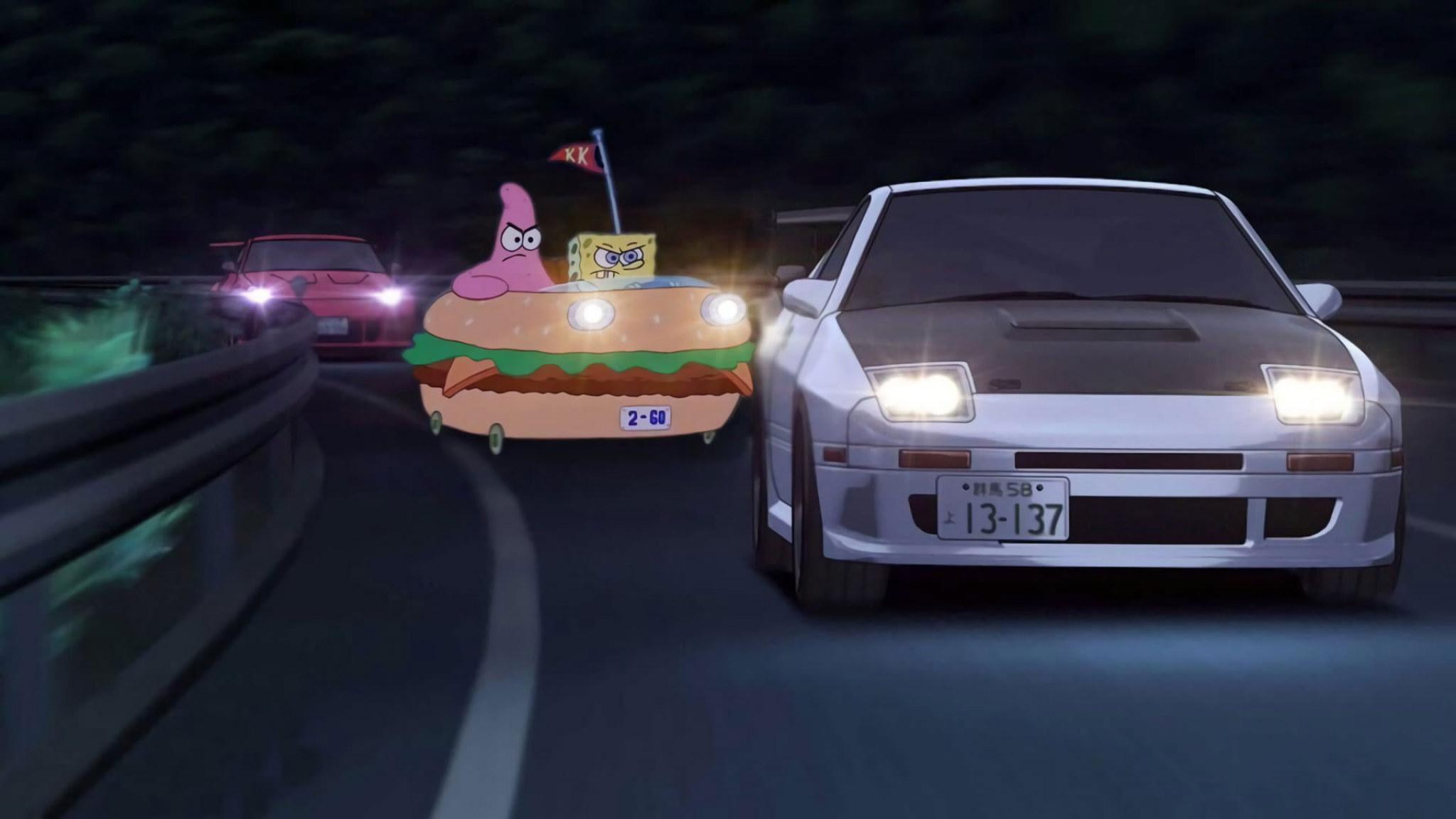 2048x1152 Spongebob Wallpaper, SpongeBob SquarePants, Race Cars, Anime • Wallpaper For You